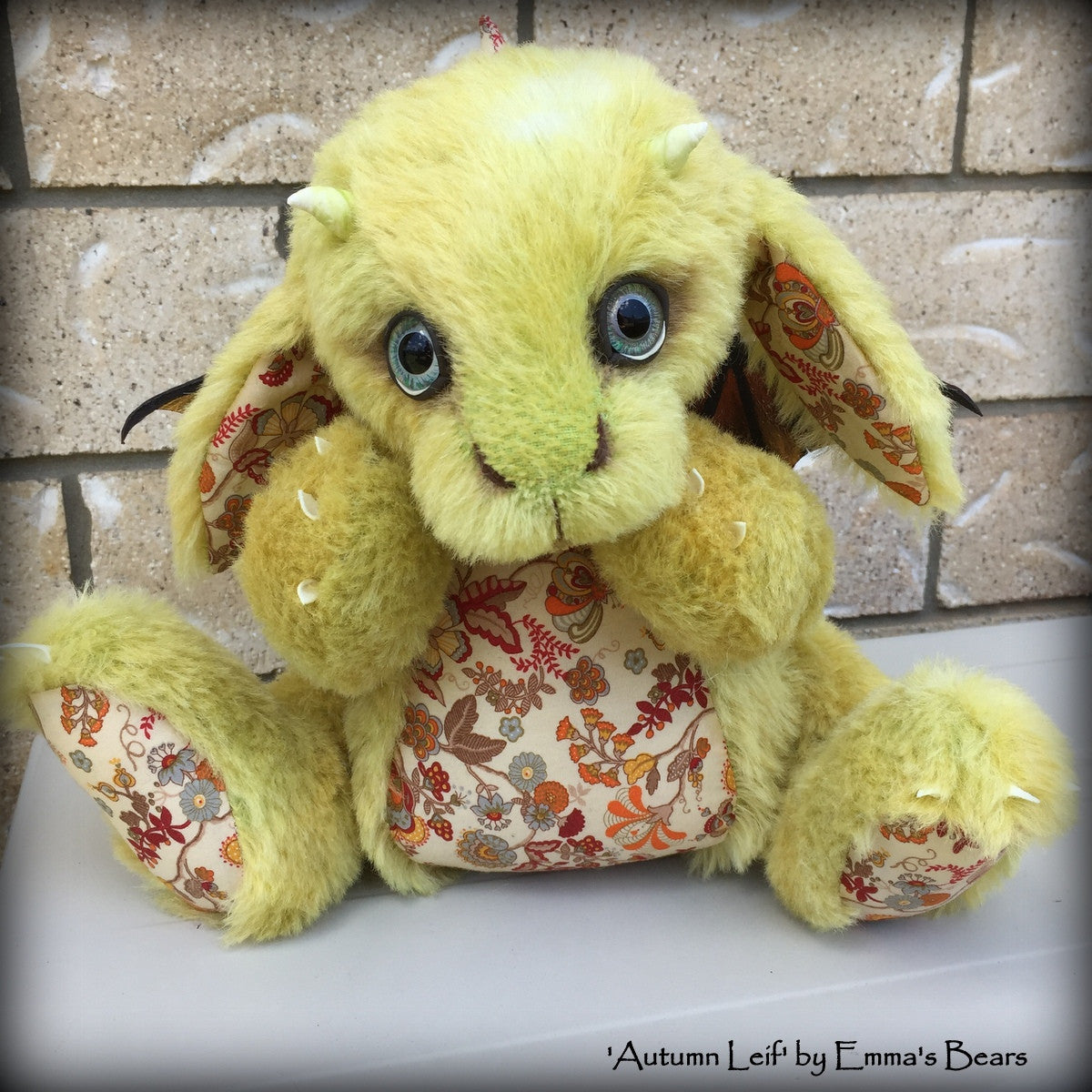 Autumn Leif DRAGON - 15in MOHAIR Artist Baby Dragon by Emmas Bears - OOAK