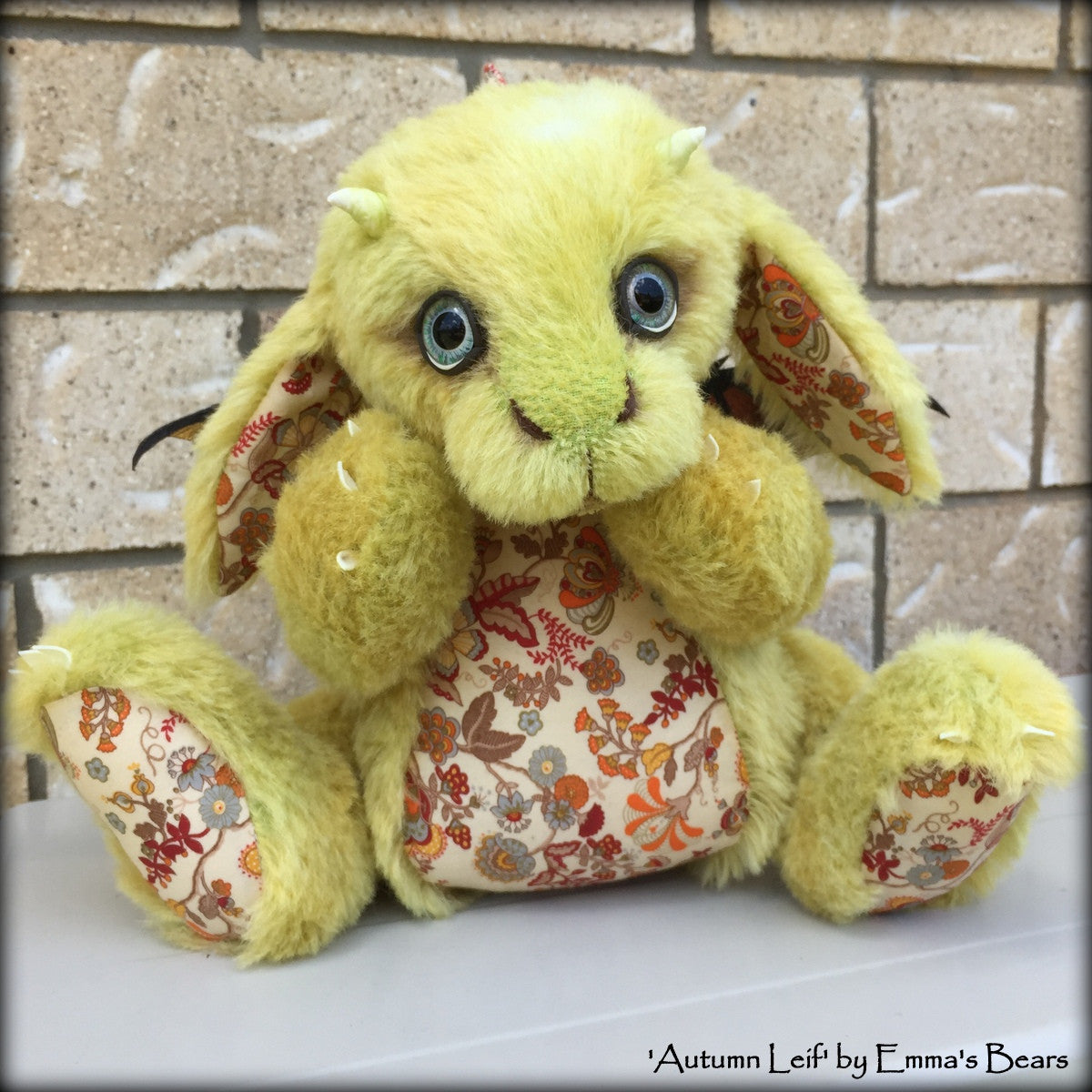 Autumn Leif DRAGON - 15in MOHAIR Artist Baby Dragon by Emmas Bears - OOAK