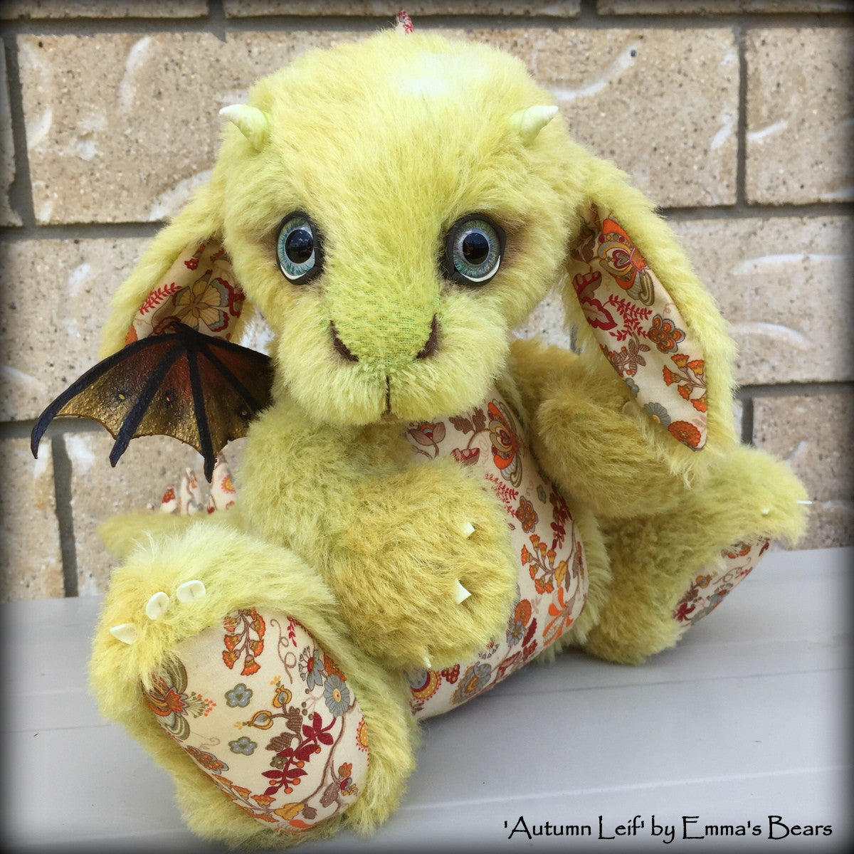 Autumn Leif DRAGON - 15in MOHAIR Artist Baby Dragon by Emmas Bears - OOAK