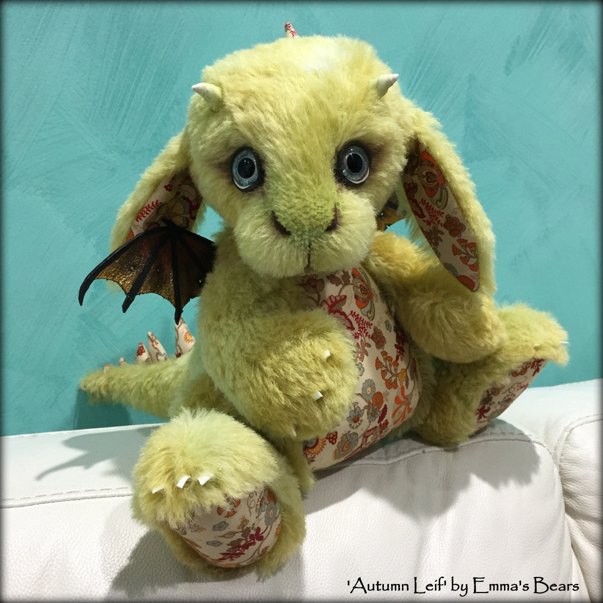 Autumn Leif DRAGON - 15in MOHAIR Artist Baby Dragon by Emmas Bears - OOAK