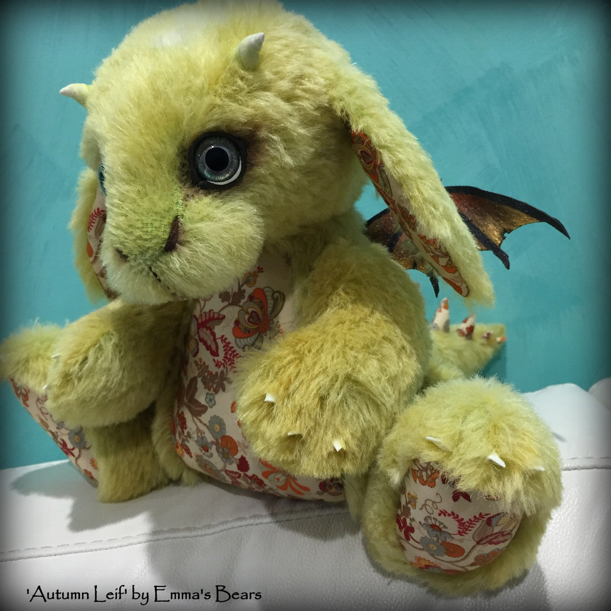 Autumn Leif DRAGON - 15in MOHAIR Artist Baby Dragon by Emmas Bears - OOAK