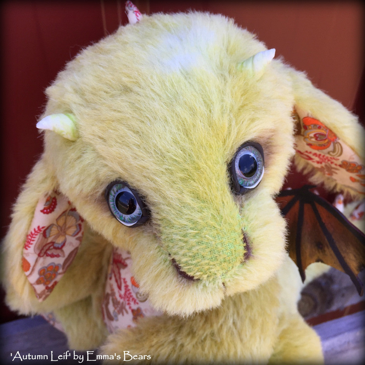 Autumn Leif DRAGON - 15in MOHAIR Artist Baby Dragon by Emmas Bears - OOAK