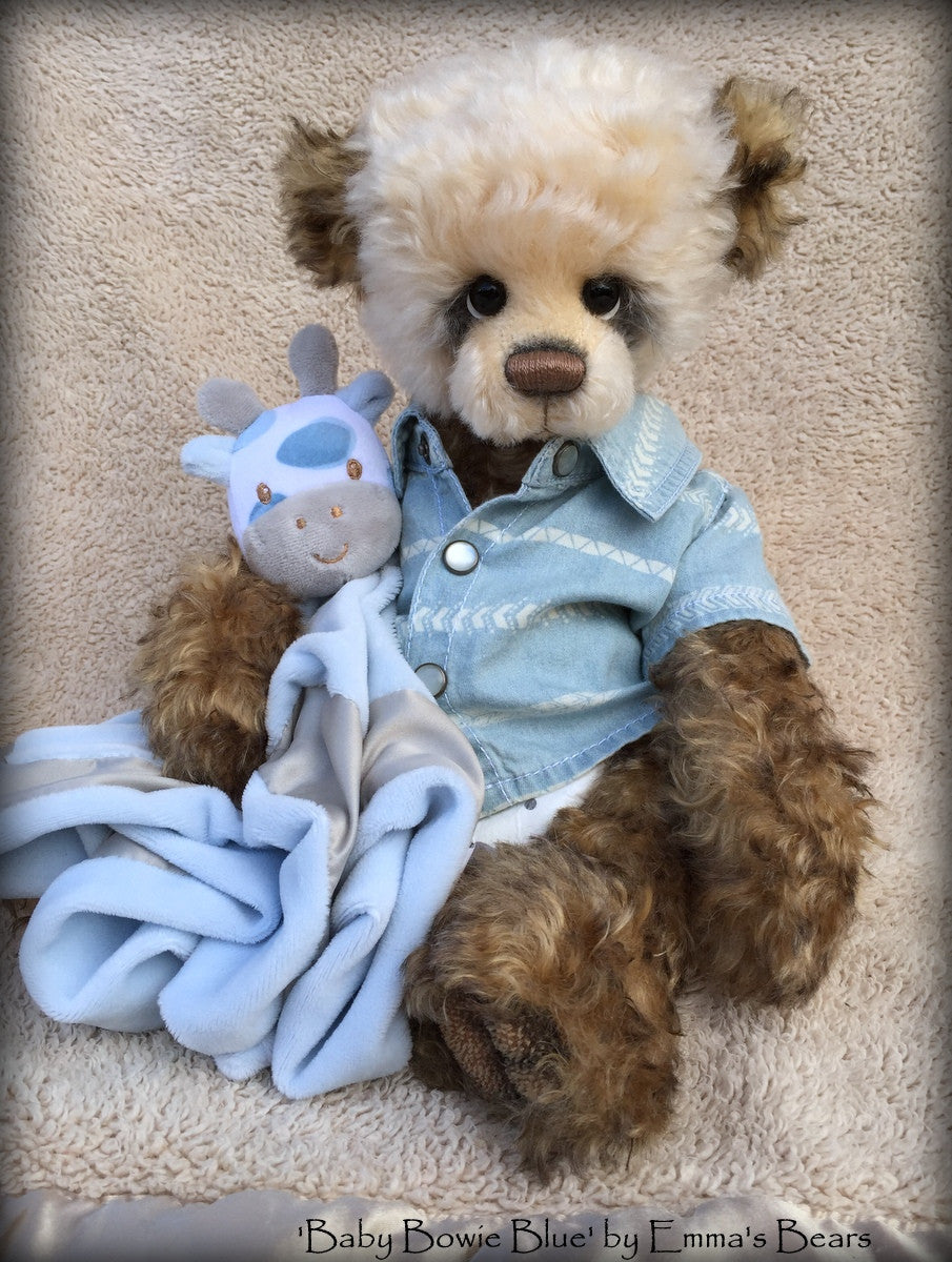 Baby Bowie Blue - 14in MOHAIR Premmie Artist Bear by Emmas Bears - OOAK