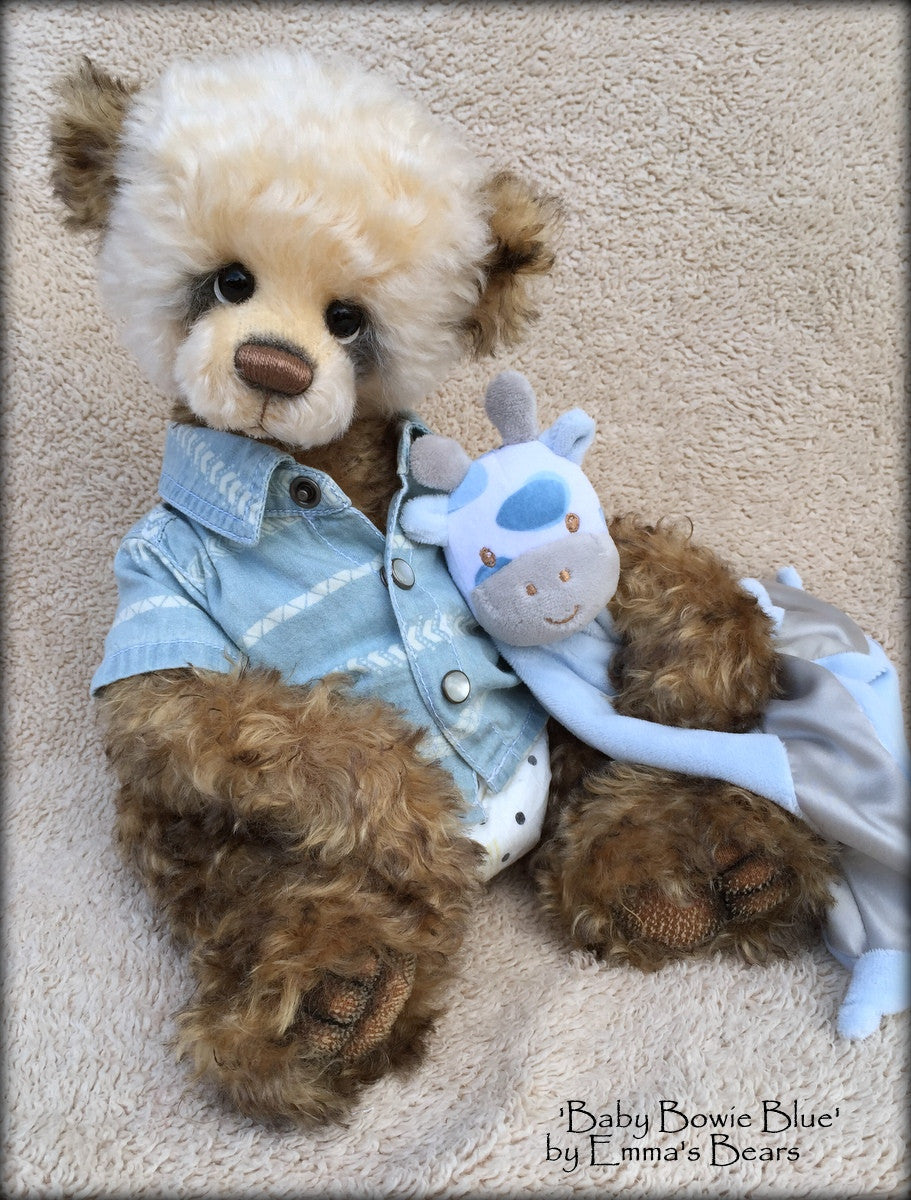 Baby Bowie Blue - 14in MOHAIR Premmie Artist Bear by Emmas Bears - OOAK