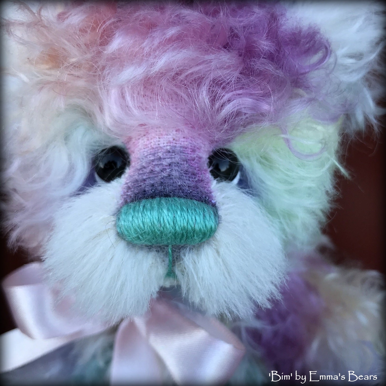 Bim - 8" Rainbow Mohair Artist Bear by Emma's Bears - OOAK