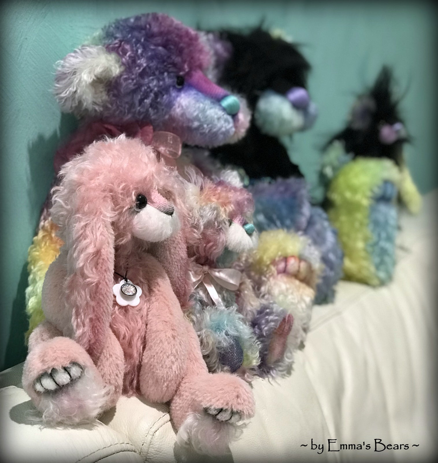 Indi - 11" Mohair and Alpaca Artist Bunny by Emma's Bears - OOAK