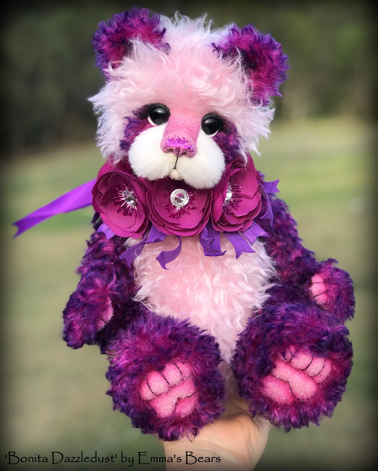 Bonita Dazzledust - 15" curly mohair Artist Bear by Emma's Bears - OOAK