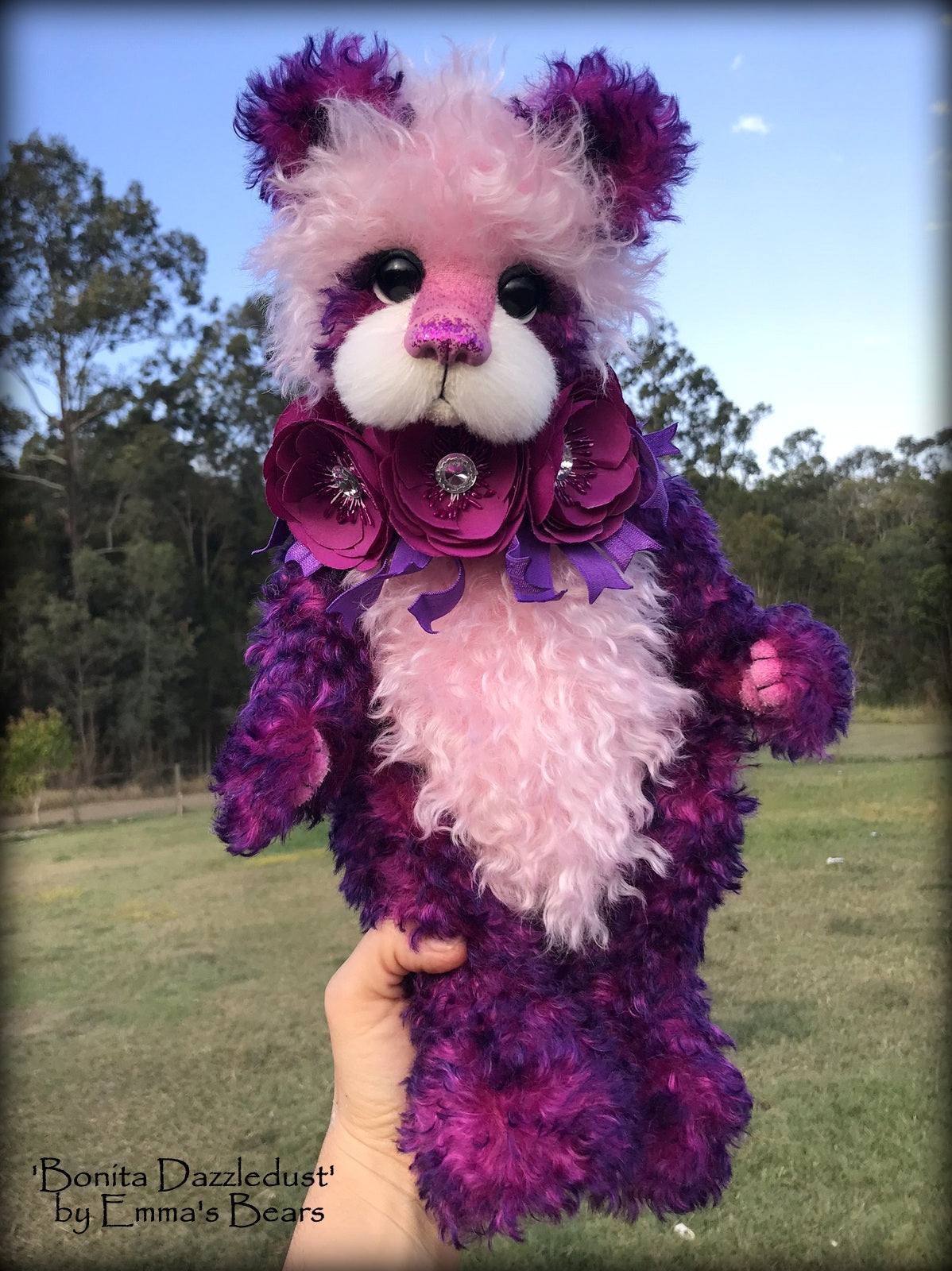 Bonita Dazzledust - 15" curly mohair Artist Bear by Emma's Bears - OOAK