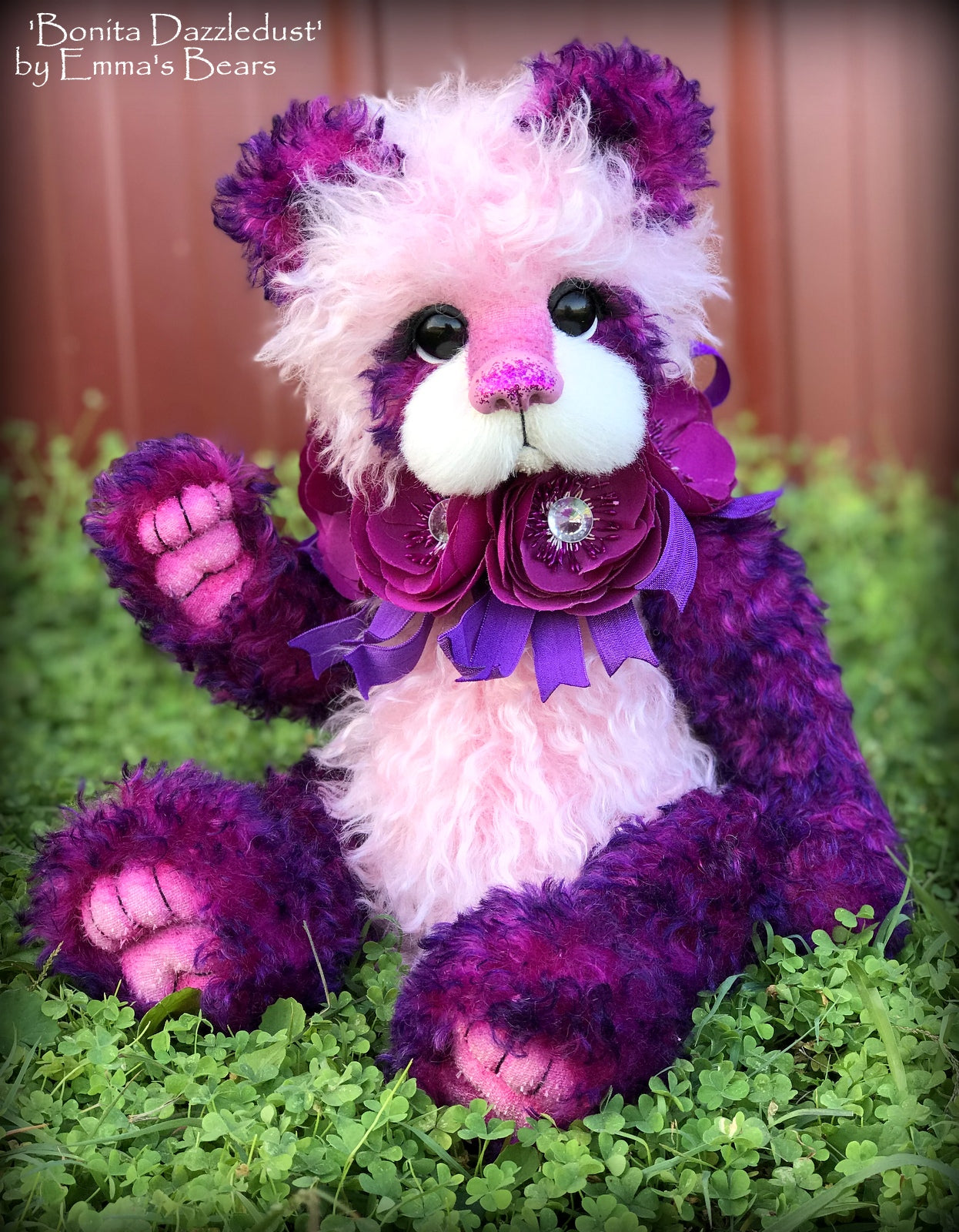 Bonita Dazzledust - 15" curly mohair Artist Bear by Emma's Bears - OOAK