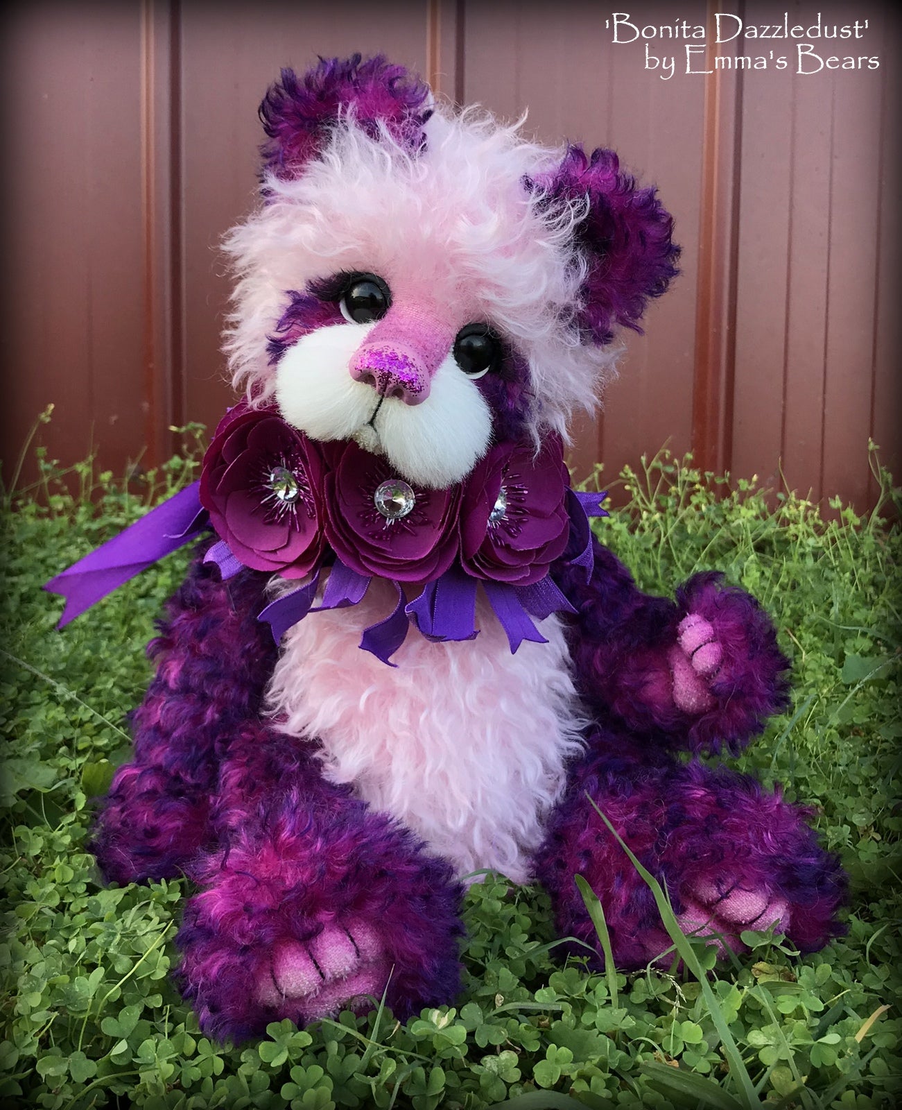 Bonita Dazzledust - 15" curly mohair Artist Bear by Emma's Bears - OOAK