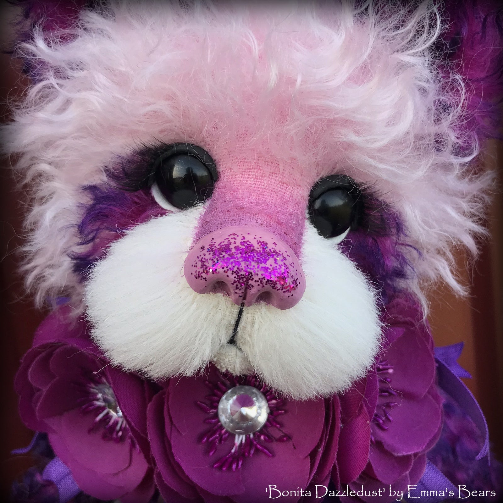 Bonita Dazzledust - 15" curly mohair Artist Bear by Emma's Bears - OOAK