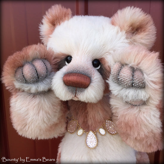 Bounty - 22" large hand-dyed ALPACA artist bear  - OOAK by Emma's Bears