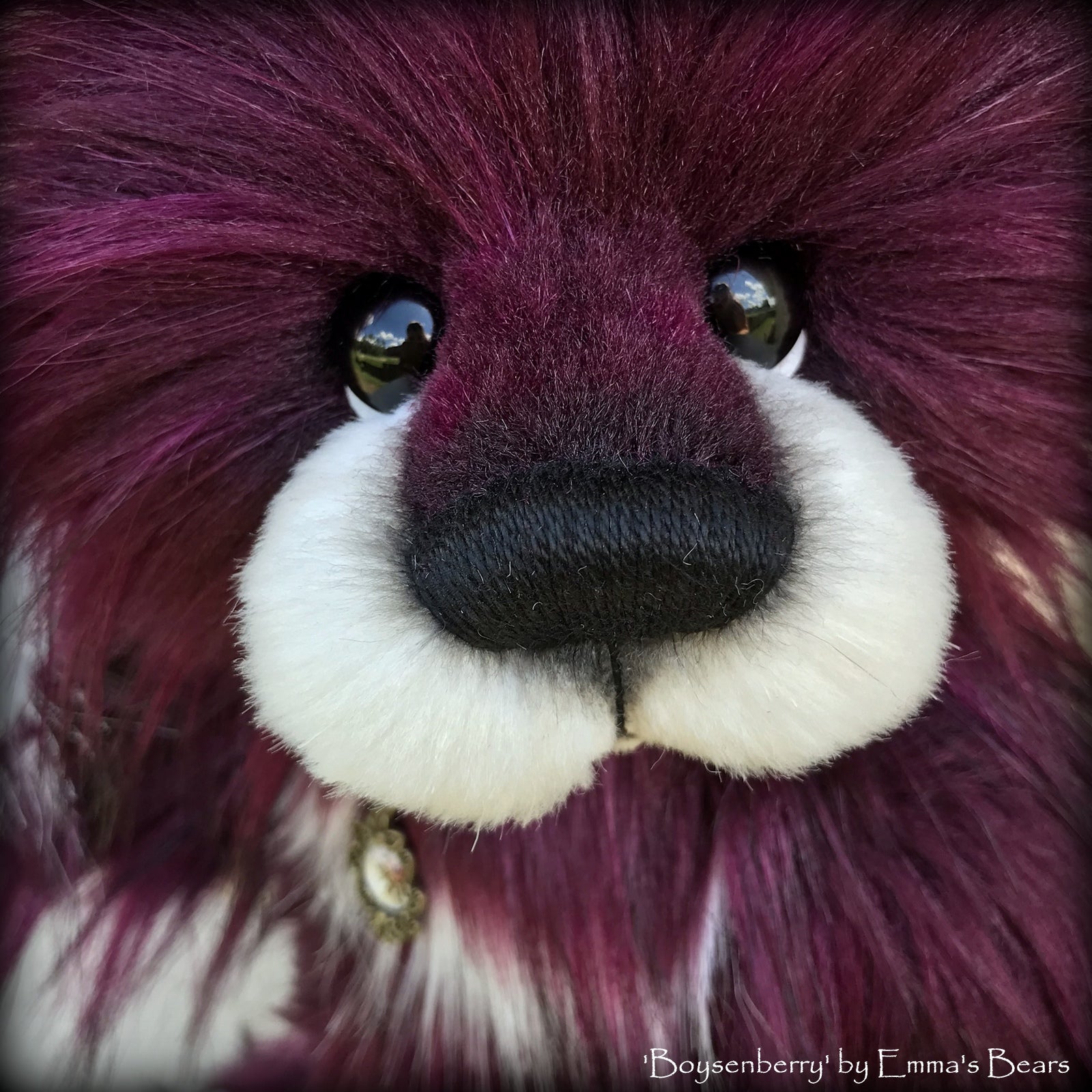 Boysenberry - 15IN faux fur bear by Emmas Bears - OOAK