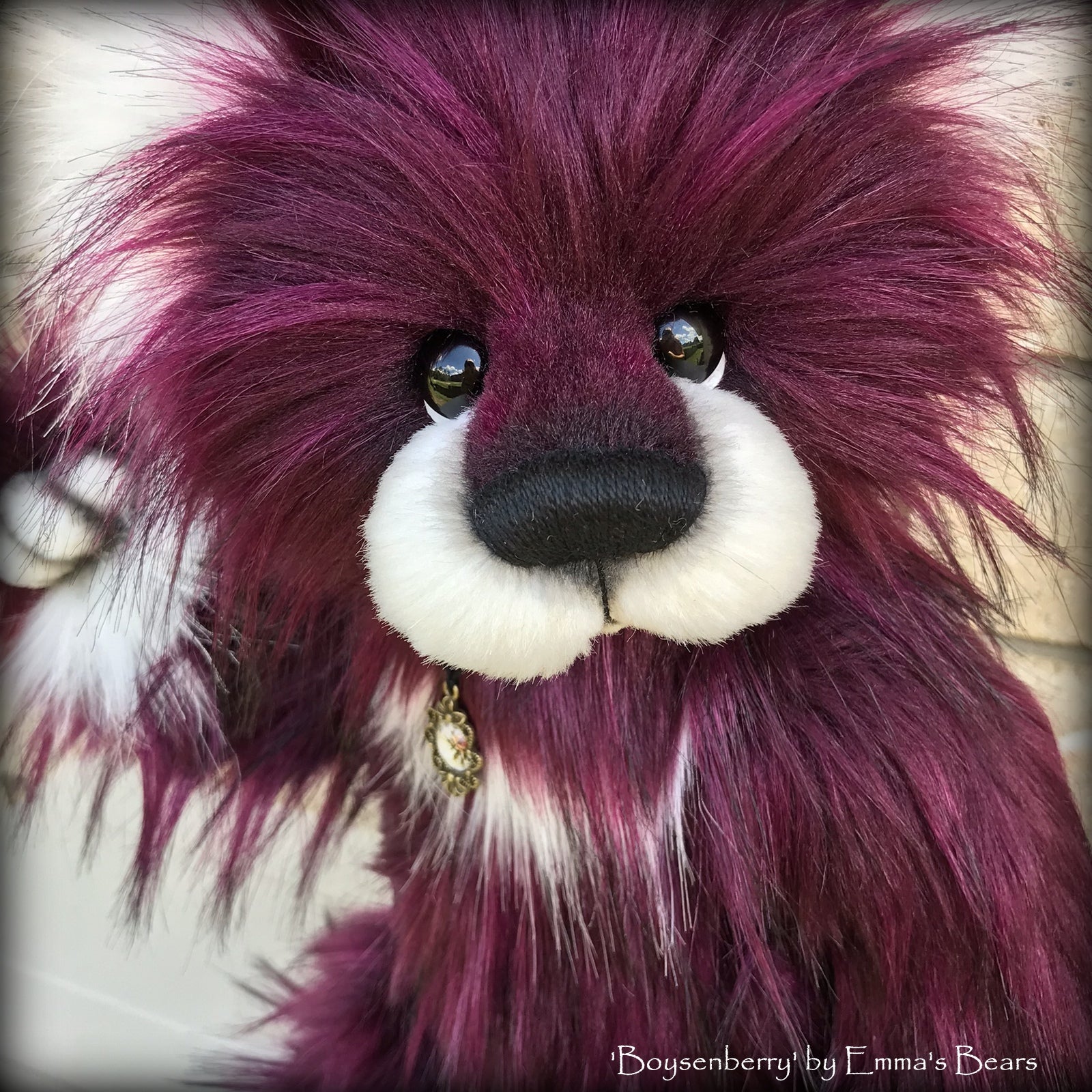 Boysenberry - 15IN faux fur bear by Emmas Bears - OOAK
