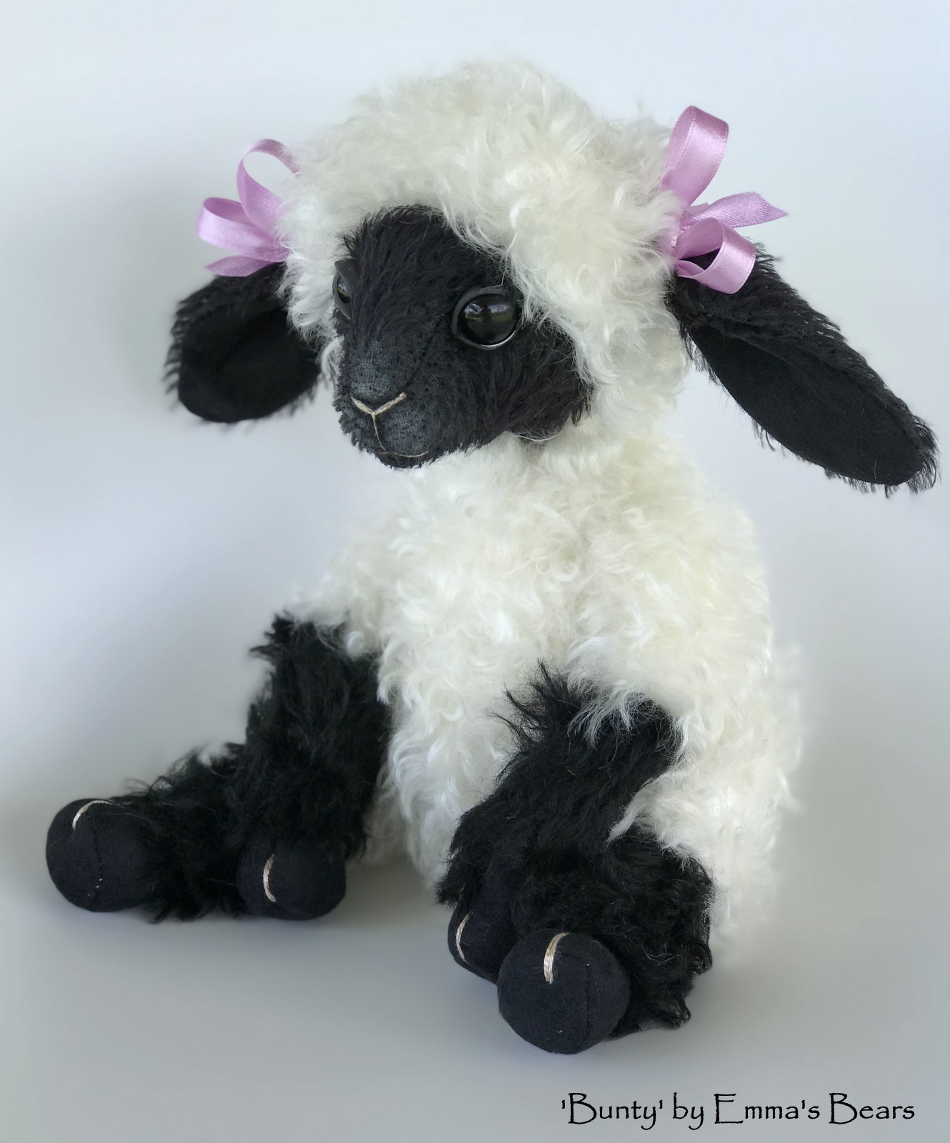 Bunty - 13" kid mohair Easter Lamb by Emma's Bears - OOAK