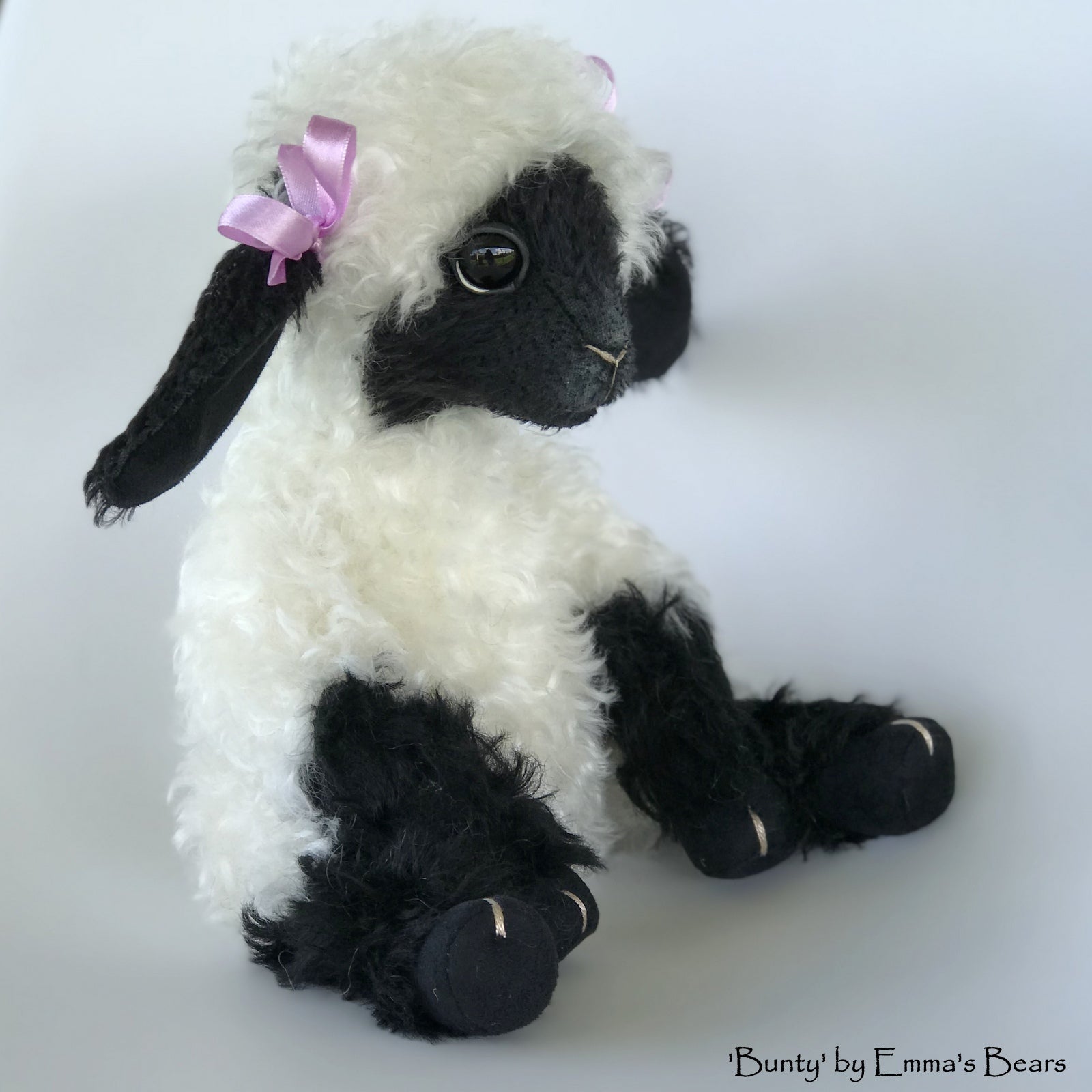 Bunty - 13" kid mohair Easter Lamb by Emma's Bears - OOAK