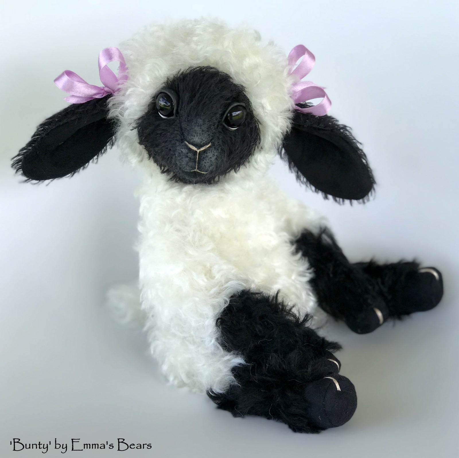 Bunty - 13" kid mohair Easter Lamb by Emma's Bears - OOAK