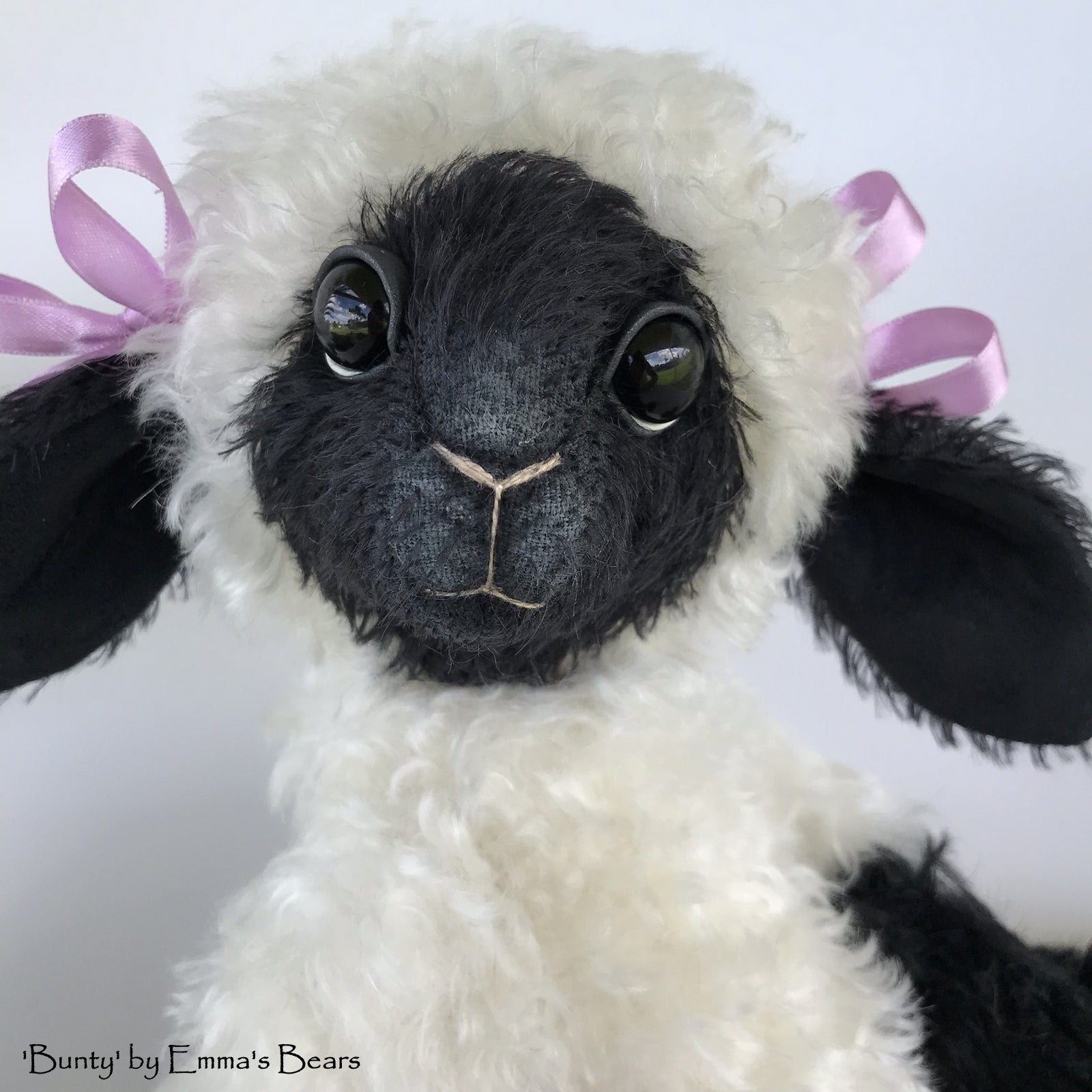 Bunty - 13" kid mohair Easter Lamb by Emma's Bears - OOAK