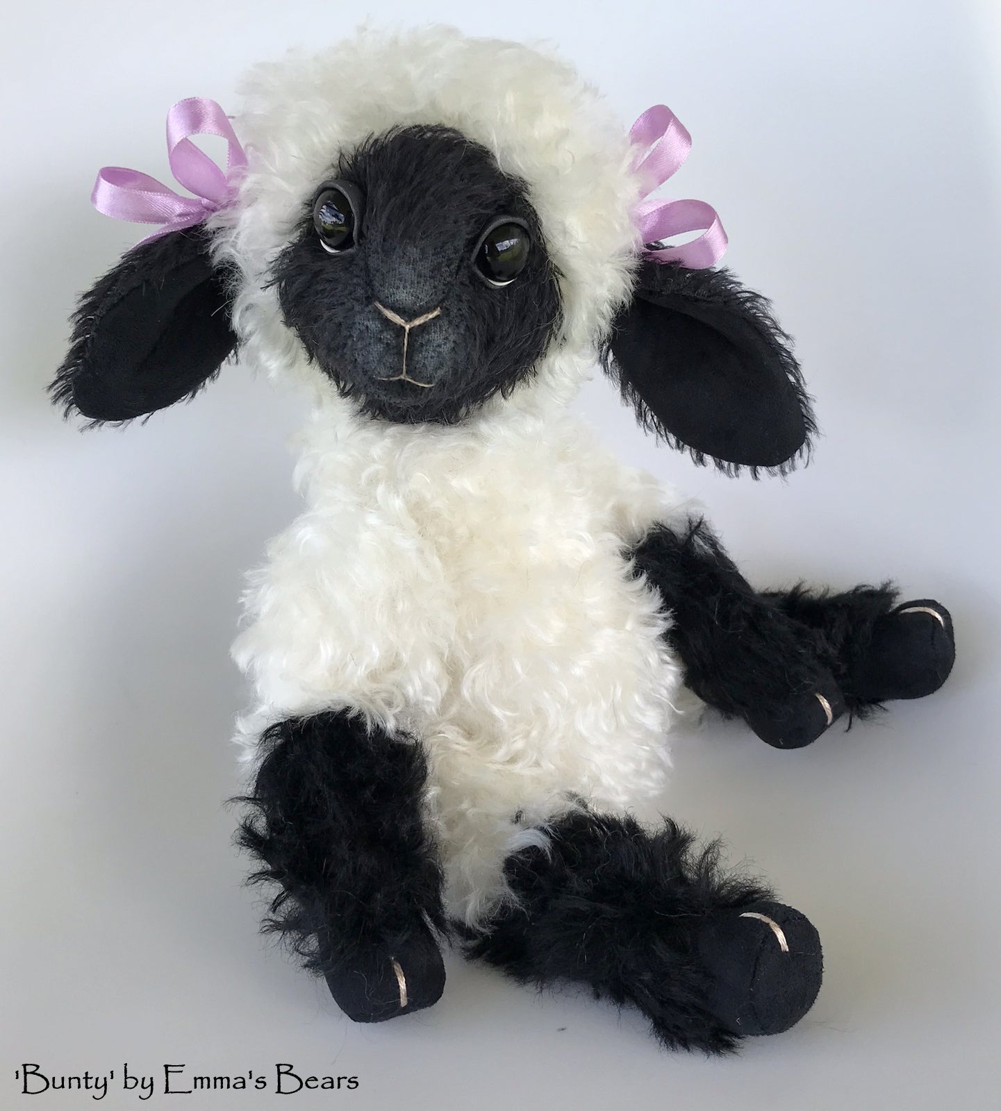 Bunty - 13" kid mohair Easter Lamb by Emma's Bears - OOAK