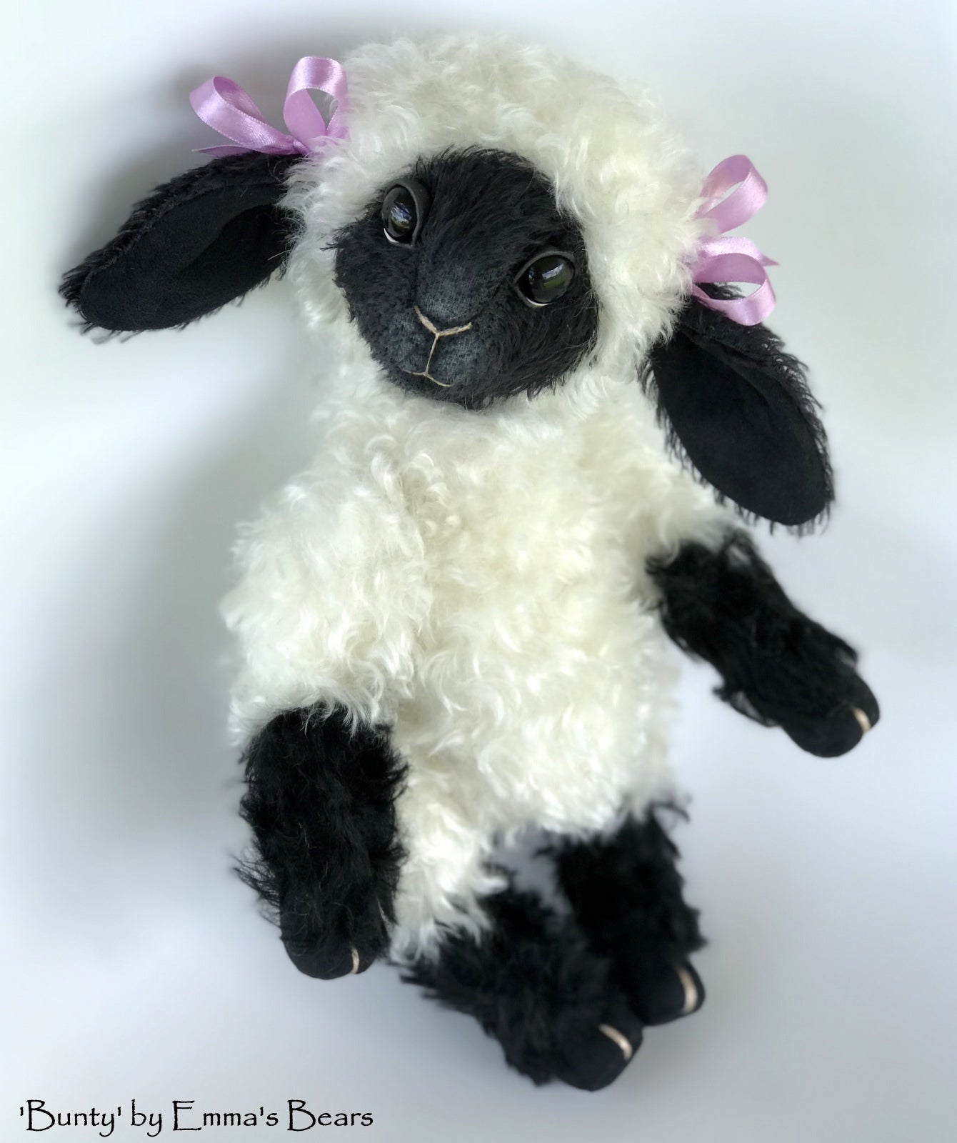 Bunty - 13" kid mohair Easter Lamb by Emma's Bears - OOAK