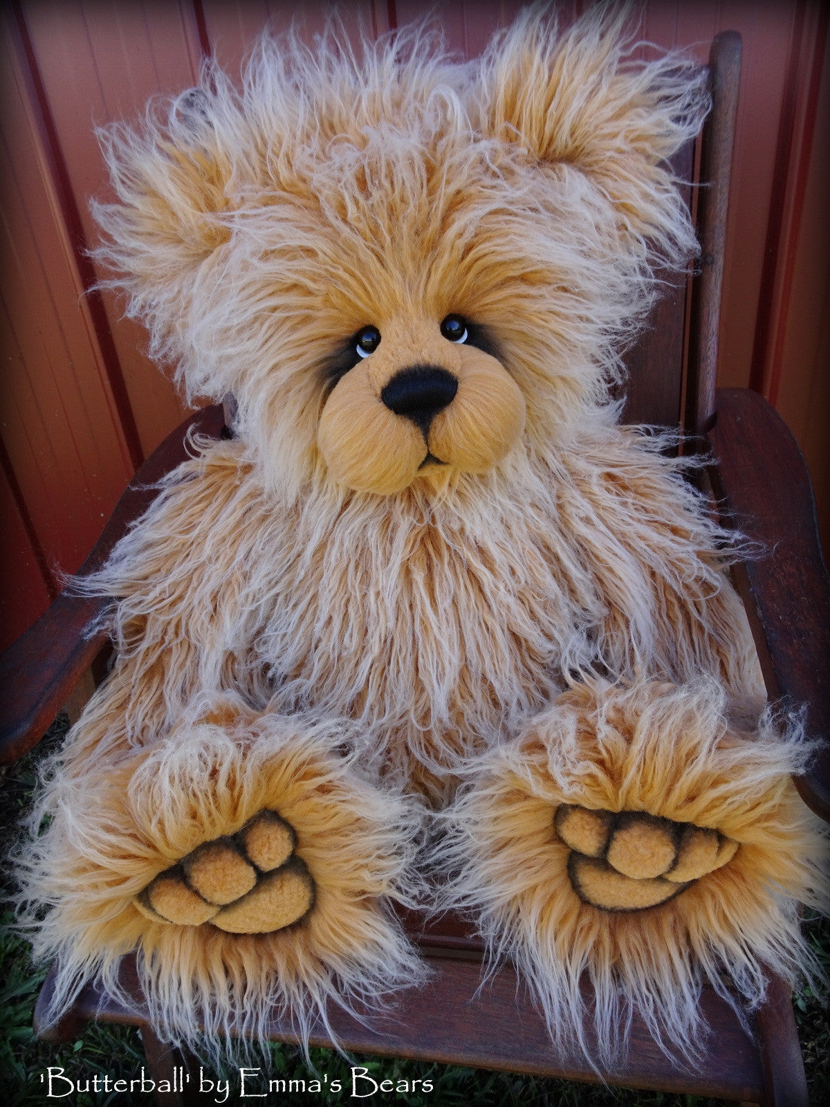 Butterball - 33in Faux Fur Artist Bear by Emmas Bears - OOAK