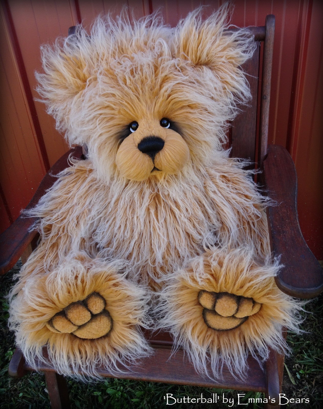 Butterball - 33in Faux Fur Artist Bear by Emmas Bears - OOAK