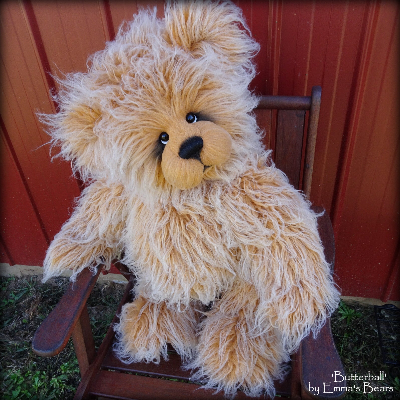 Butterball - 33in Faux Fur Artist Bear by Emmas Bears - OOAK