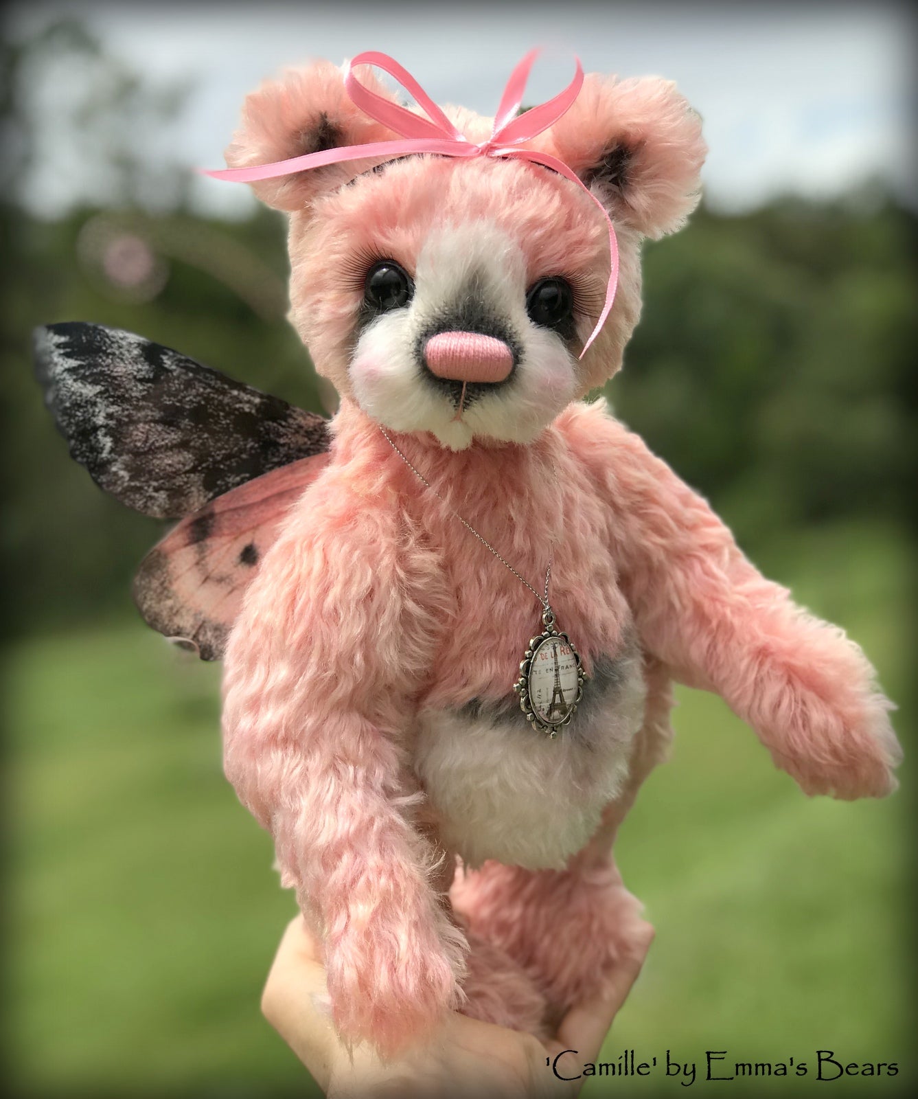 Camille - 12" Hand dyed artist Easter Butterfly Bear by Emma's Bears - OOAK