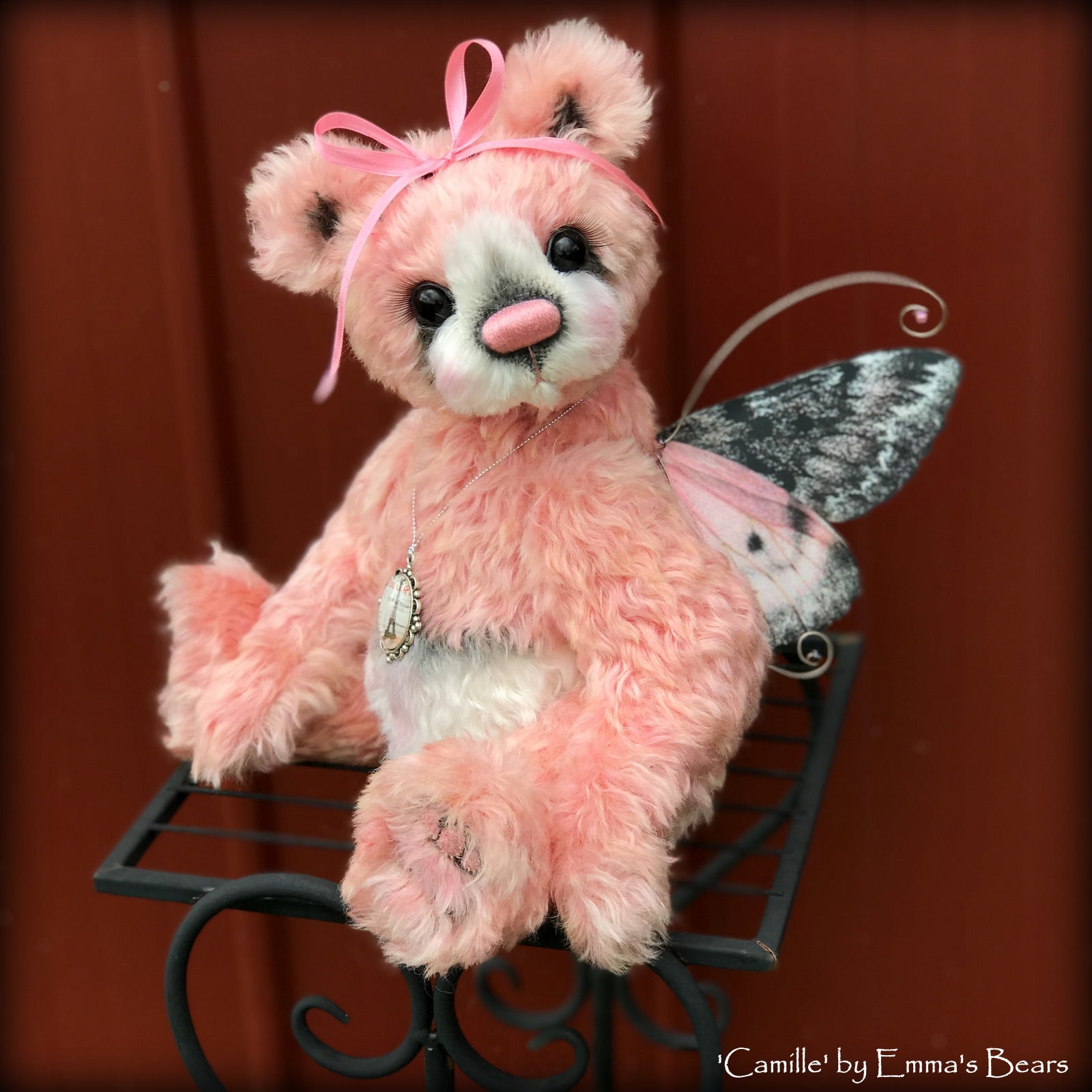 Camille - 12" Hand dyed artist Easter Butterfly Bear by Emma's Bears - OOAK