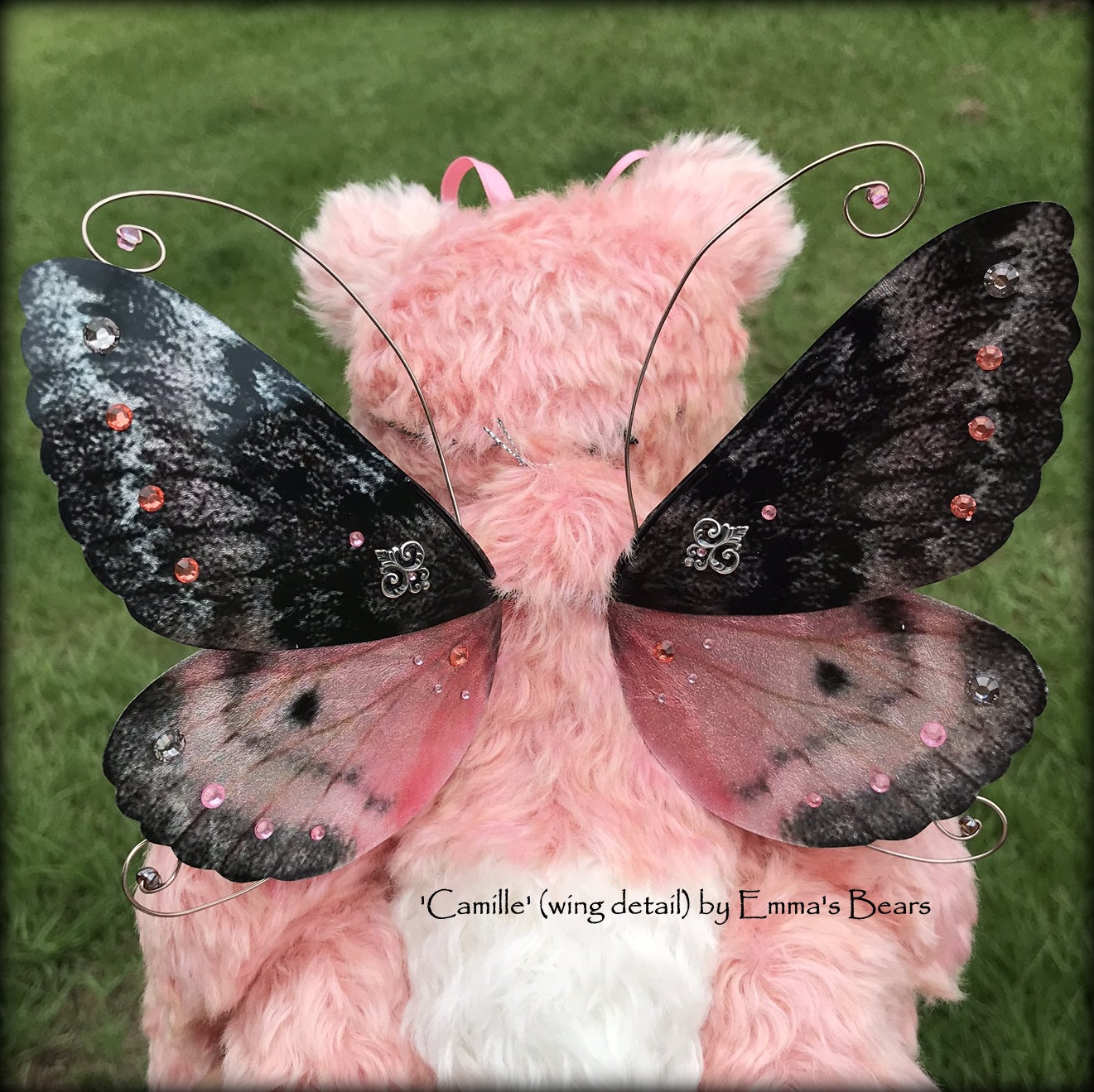 Camille - 12" Hand dyed artist Easter Butterfly Bear by Emma's Bears - OOAK