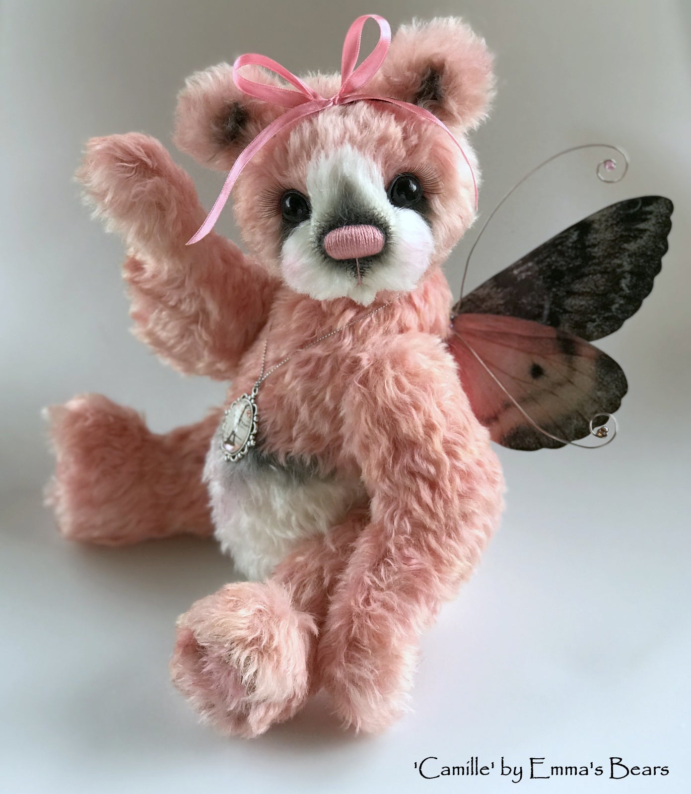 Camille - 12" Hand dyed artist Easter Butterfly Bear by Emma's Bears - OOAK