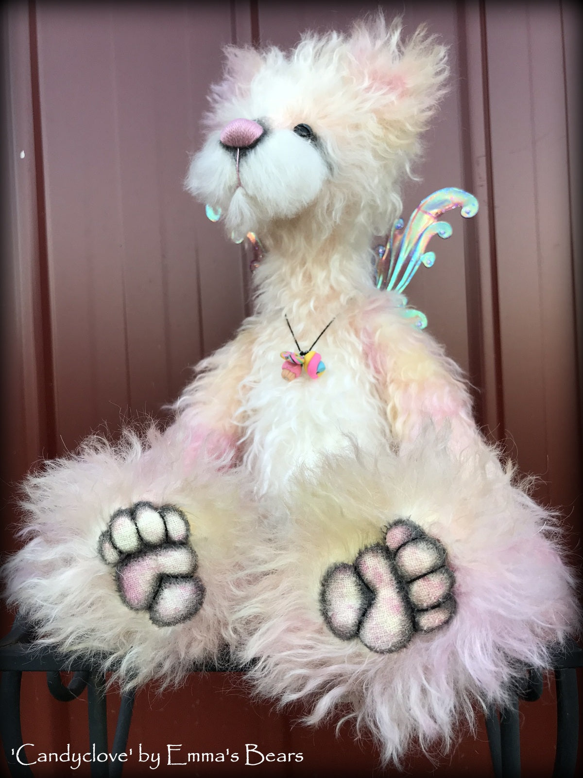 Candyclove - 18" hand-dyed mohair Artist Bear by Emma's Bears - OOAK