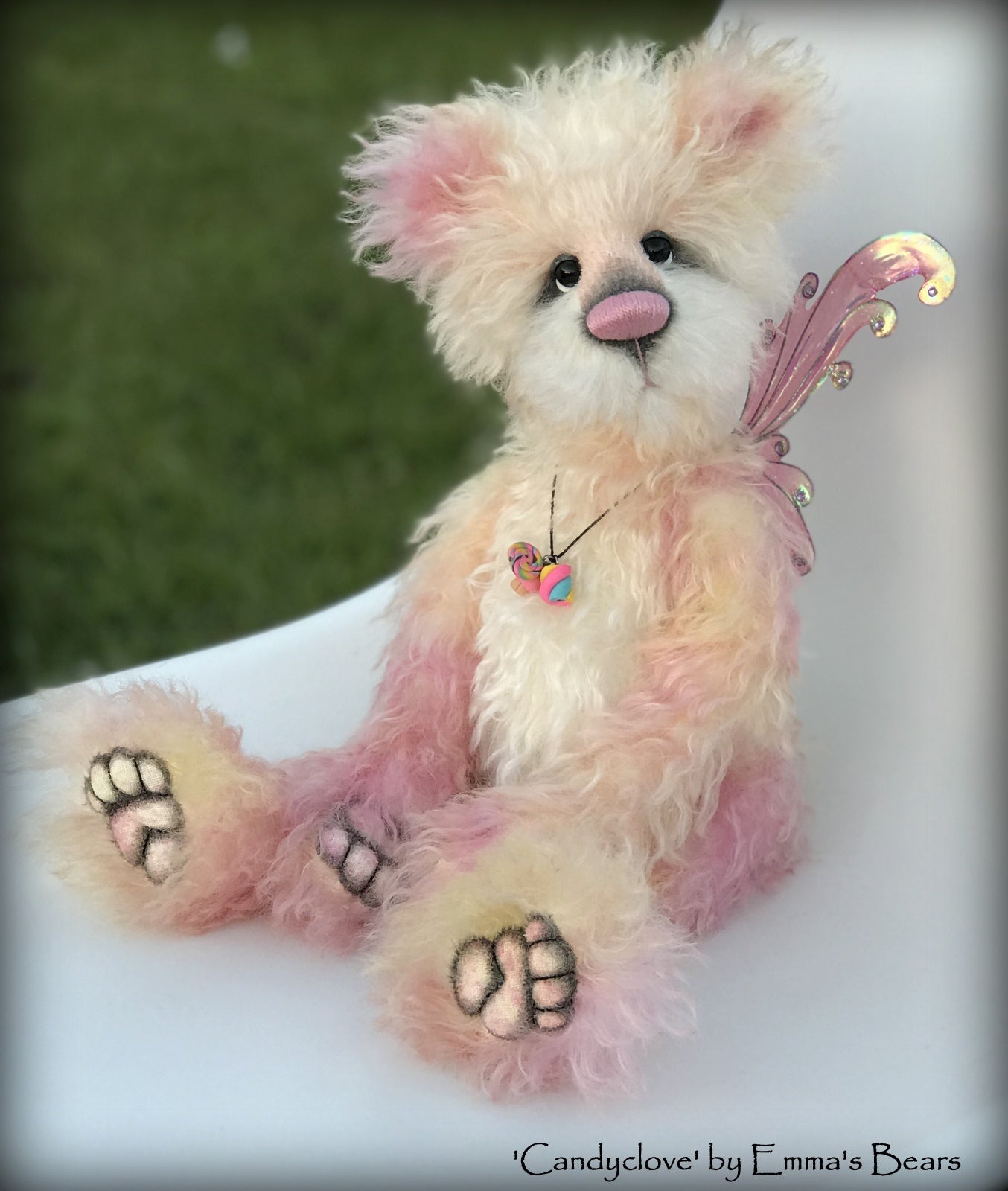 Candyclove - 18" hand-dyed mohair Artist Bear by Emma's Bears - OOAK