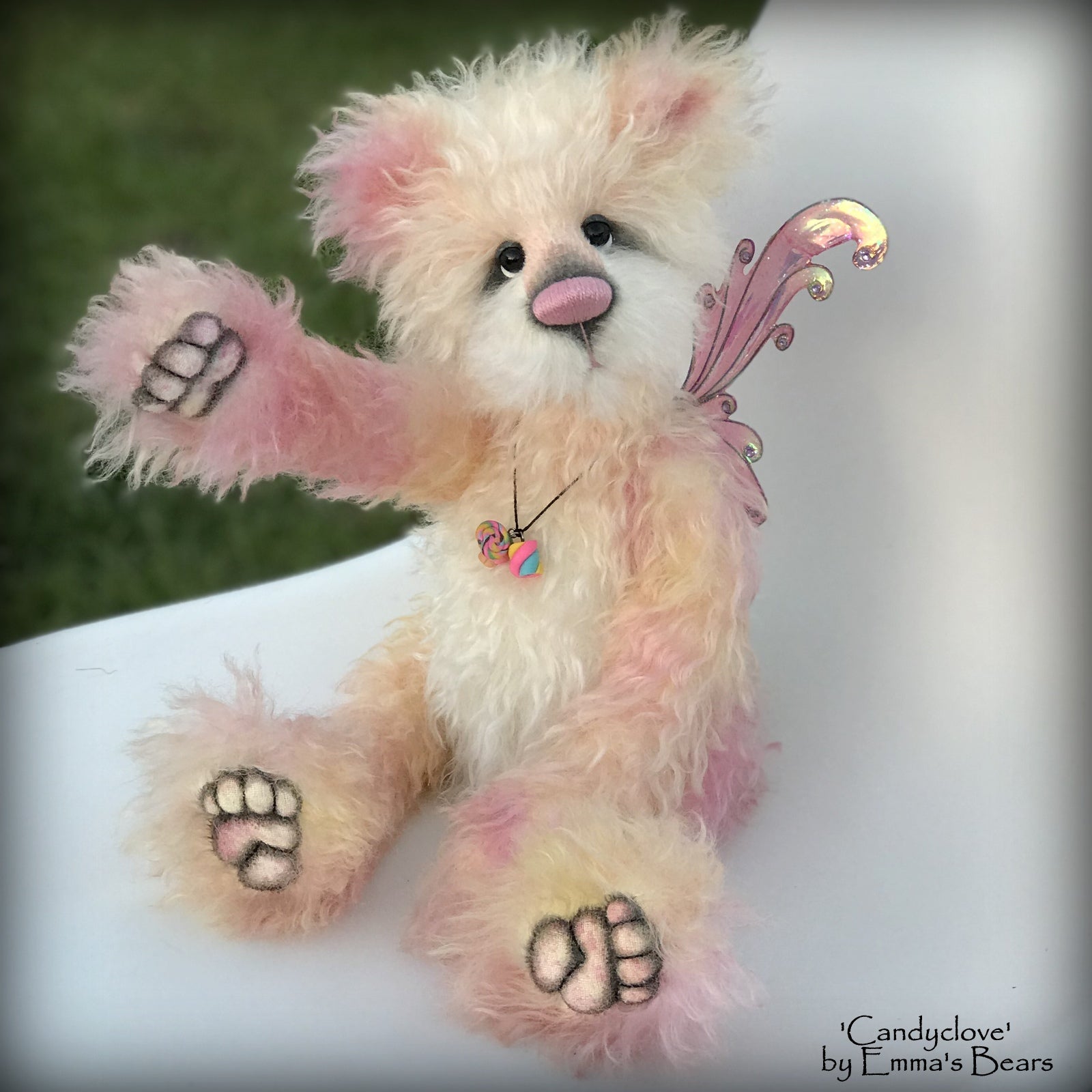 Candyclove - 18" hand-dyed mohair Artist Bear by Emma's Bears - OOAK