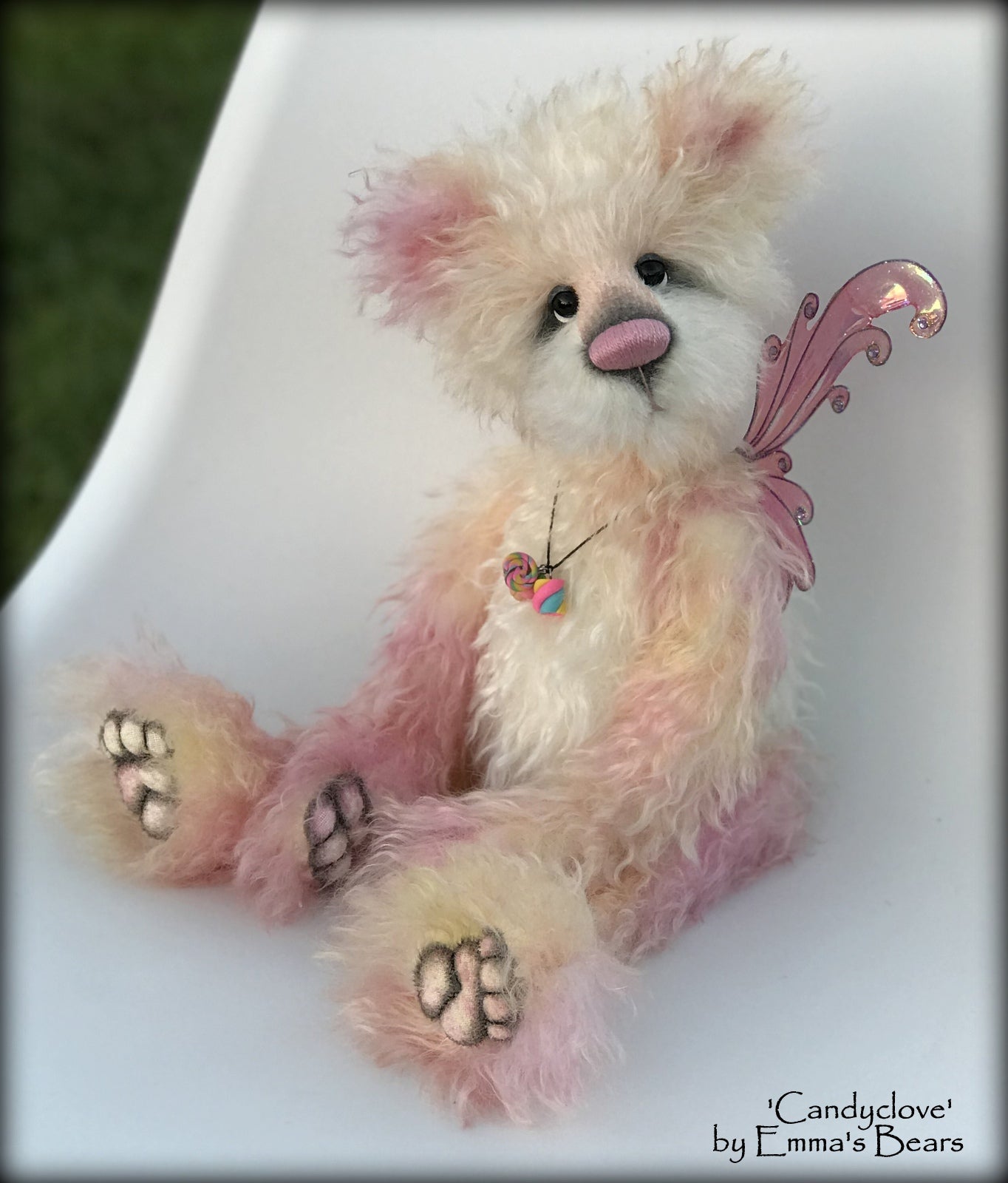 Candyclove - 18" hand-dyed mohair Artist Bear by Emma's Bears - OOAK