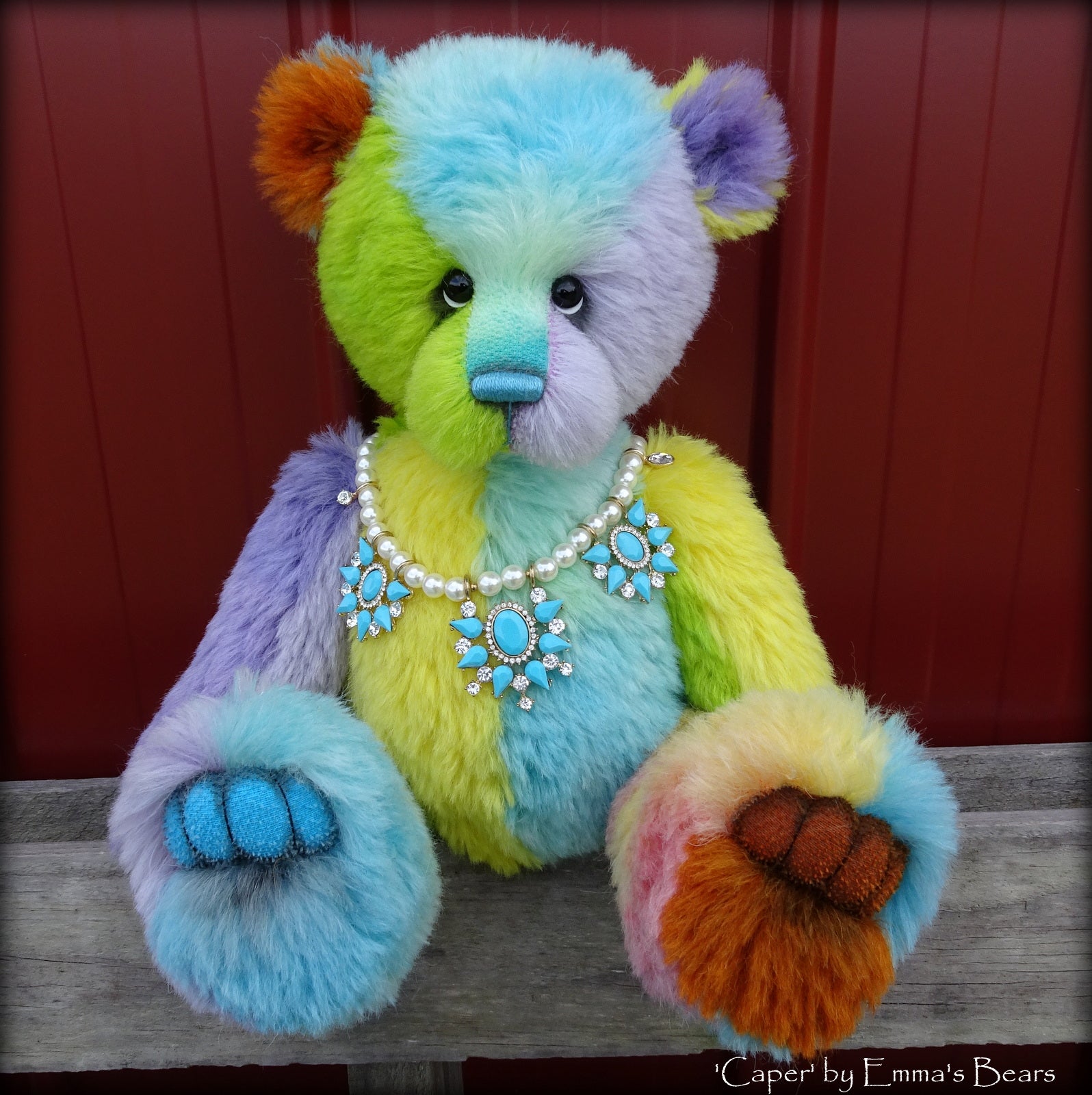 Caper - 19in hand dyed ALPACA Artist Bear by Emmas Bears - OOAK