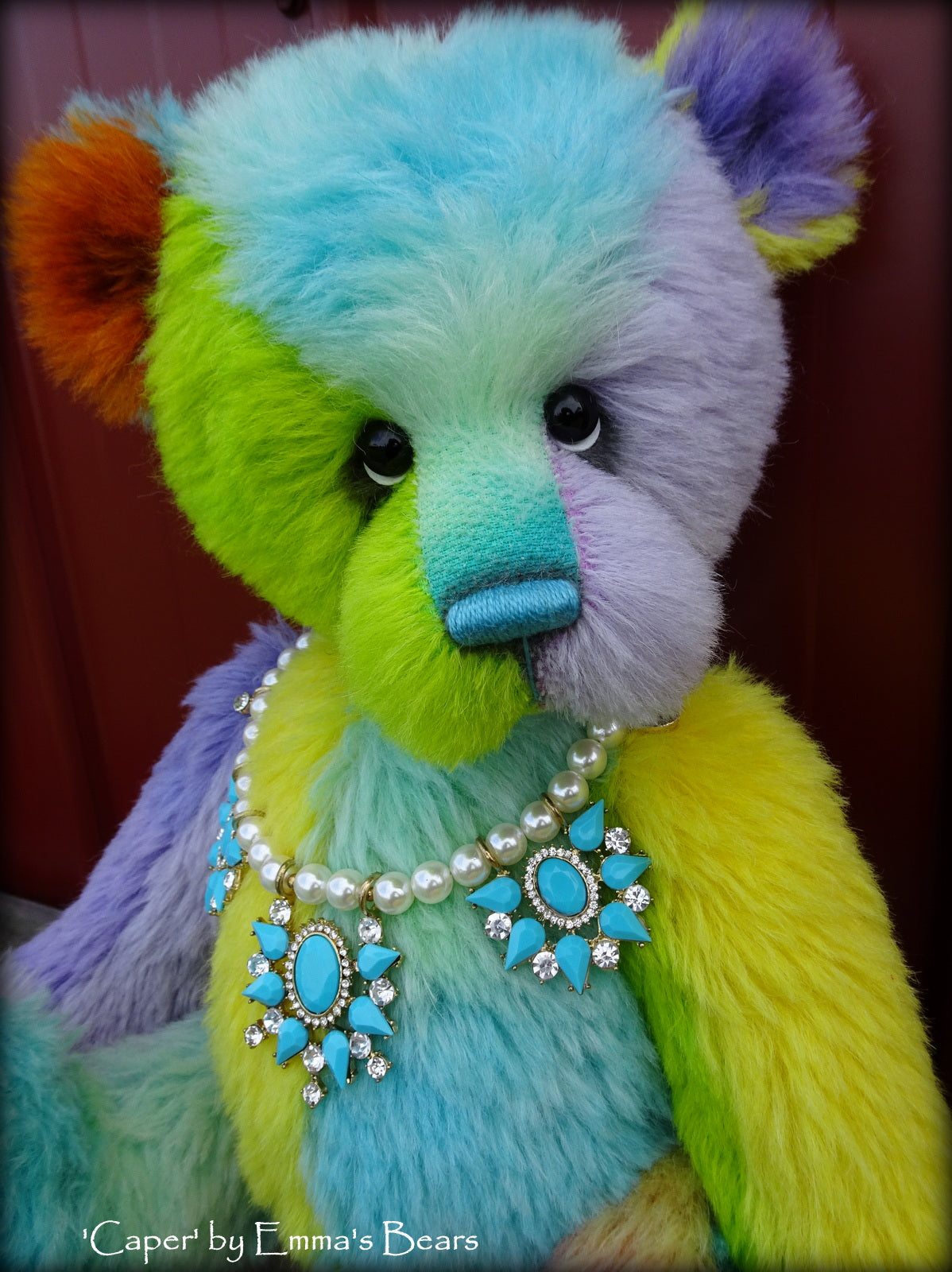 Caper - 19in hand dyed ALPACA Artist Bear by Emmas Bears - OOAK