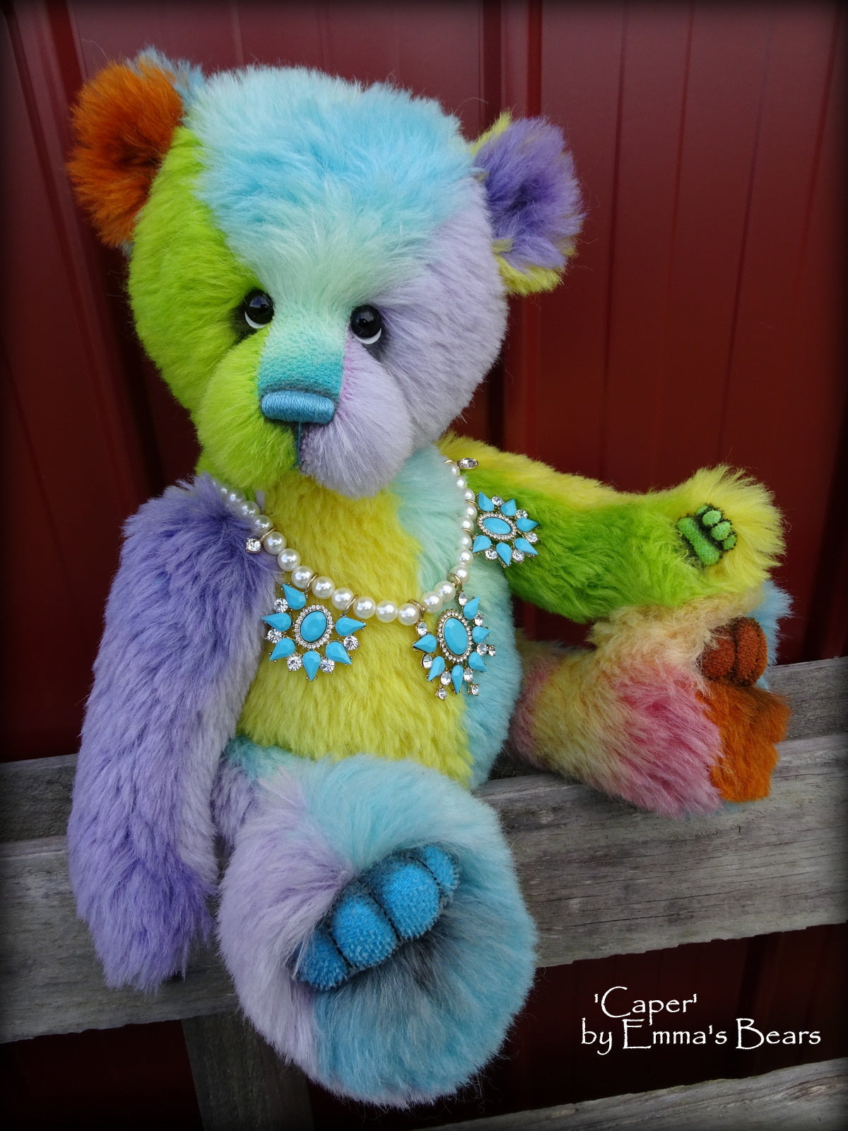 Caper - 19in hand dyed ALPACA Artist Bear by Emmas Bears - OOAK