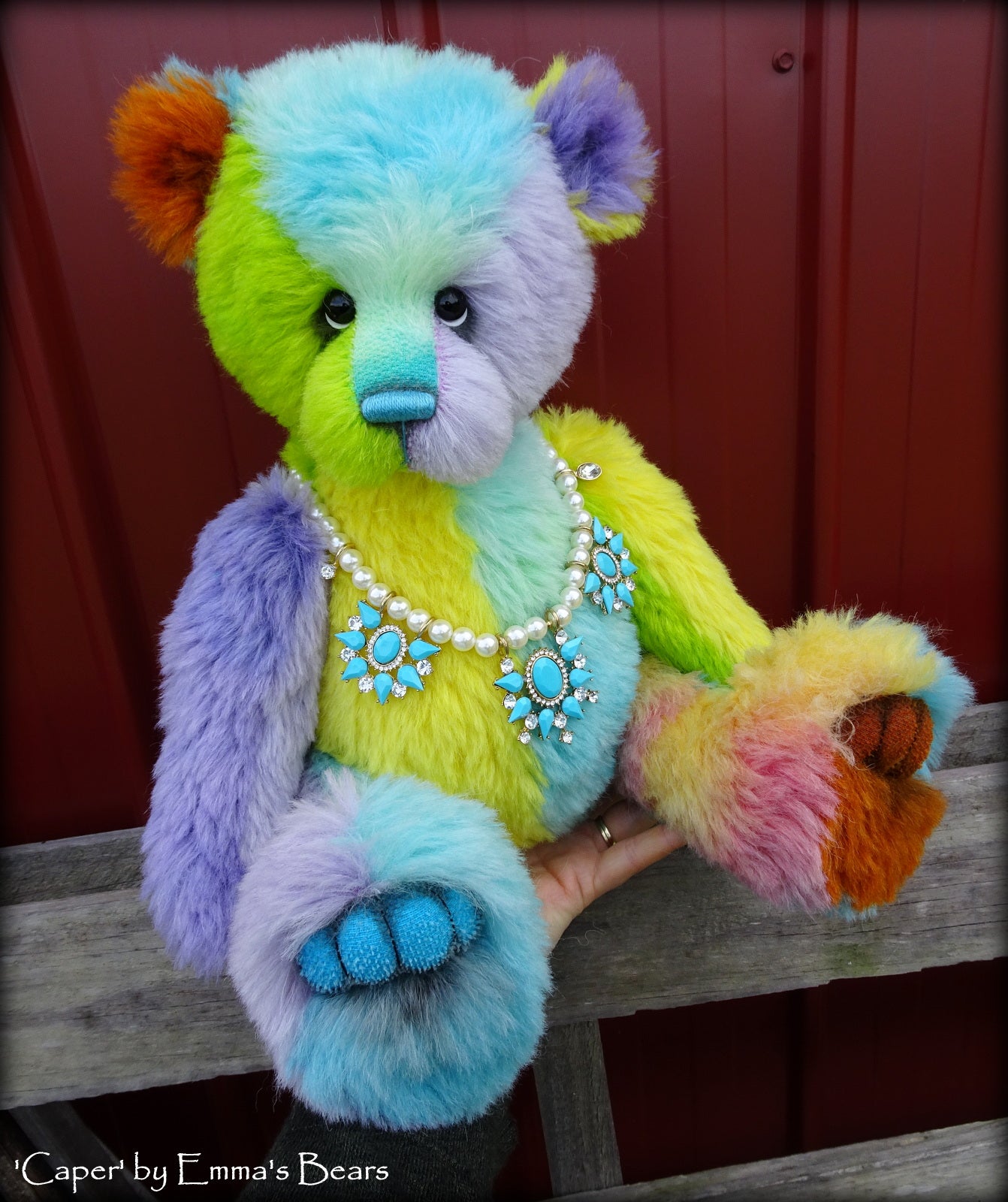 Caper - 19in hand dyed ALPACA Artist Bear by Emmas Bears - OOAK