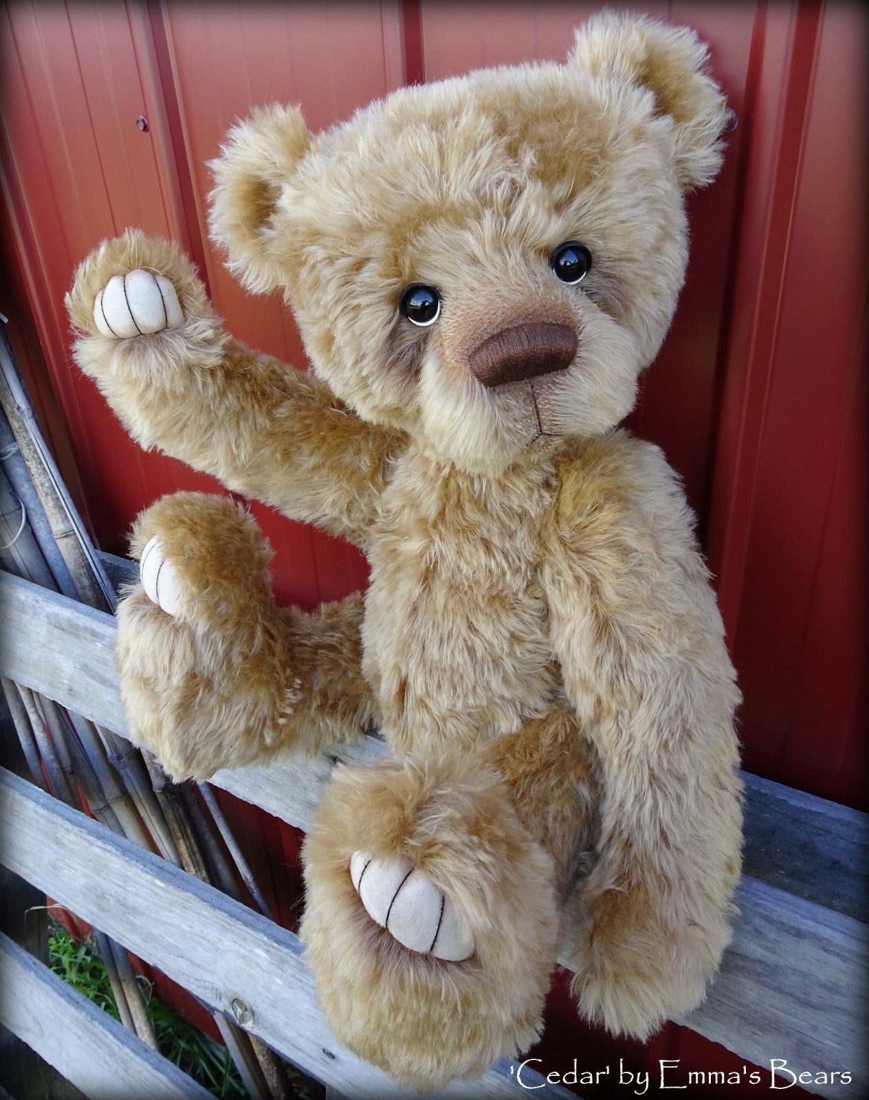 Cedar - 23IN gold mohair bear by Emmas Bears - OOAK