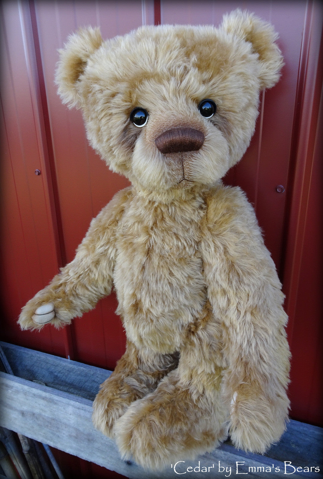 Cedar - 23IN gold mohair bear by Emmas Bears - OOAK