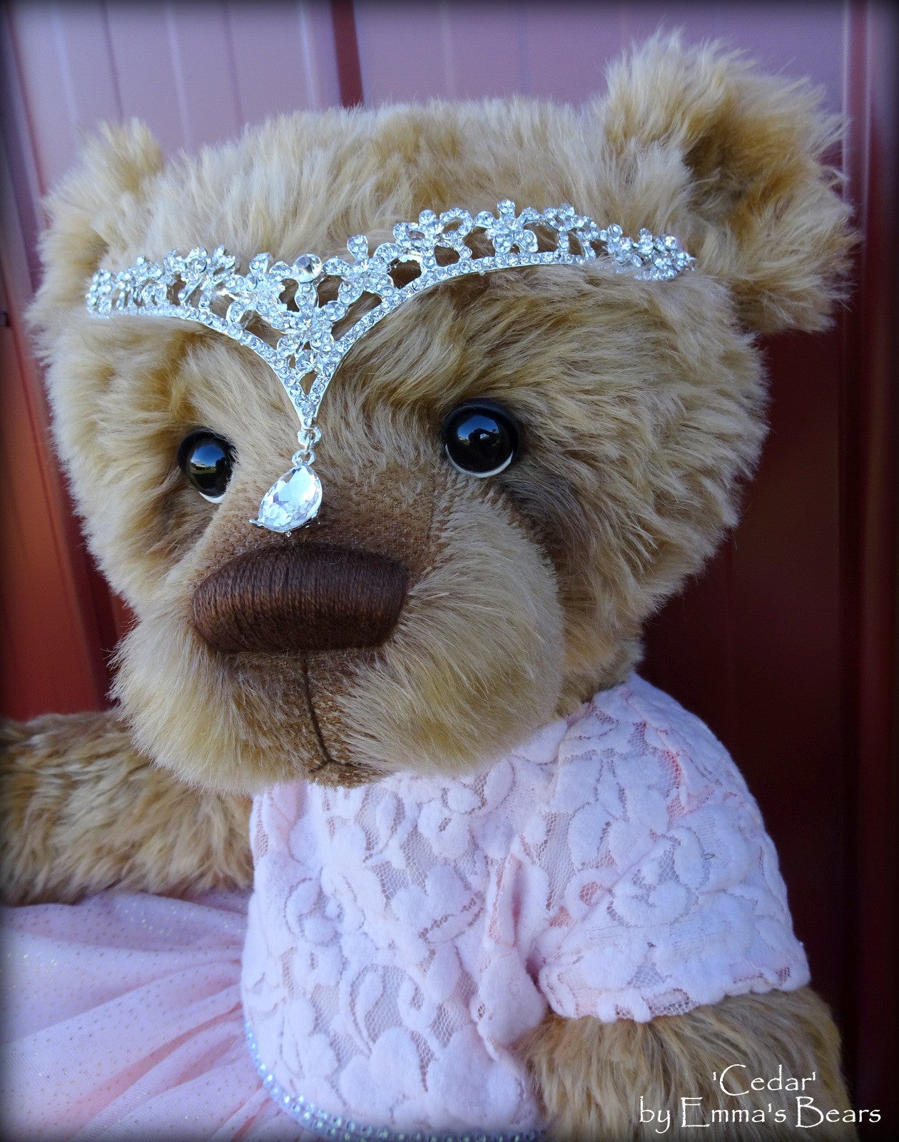 Cedar - 23IN gold mohair bear by Emmas Bears - OOAK