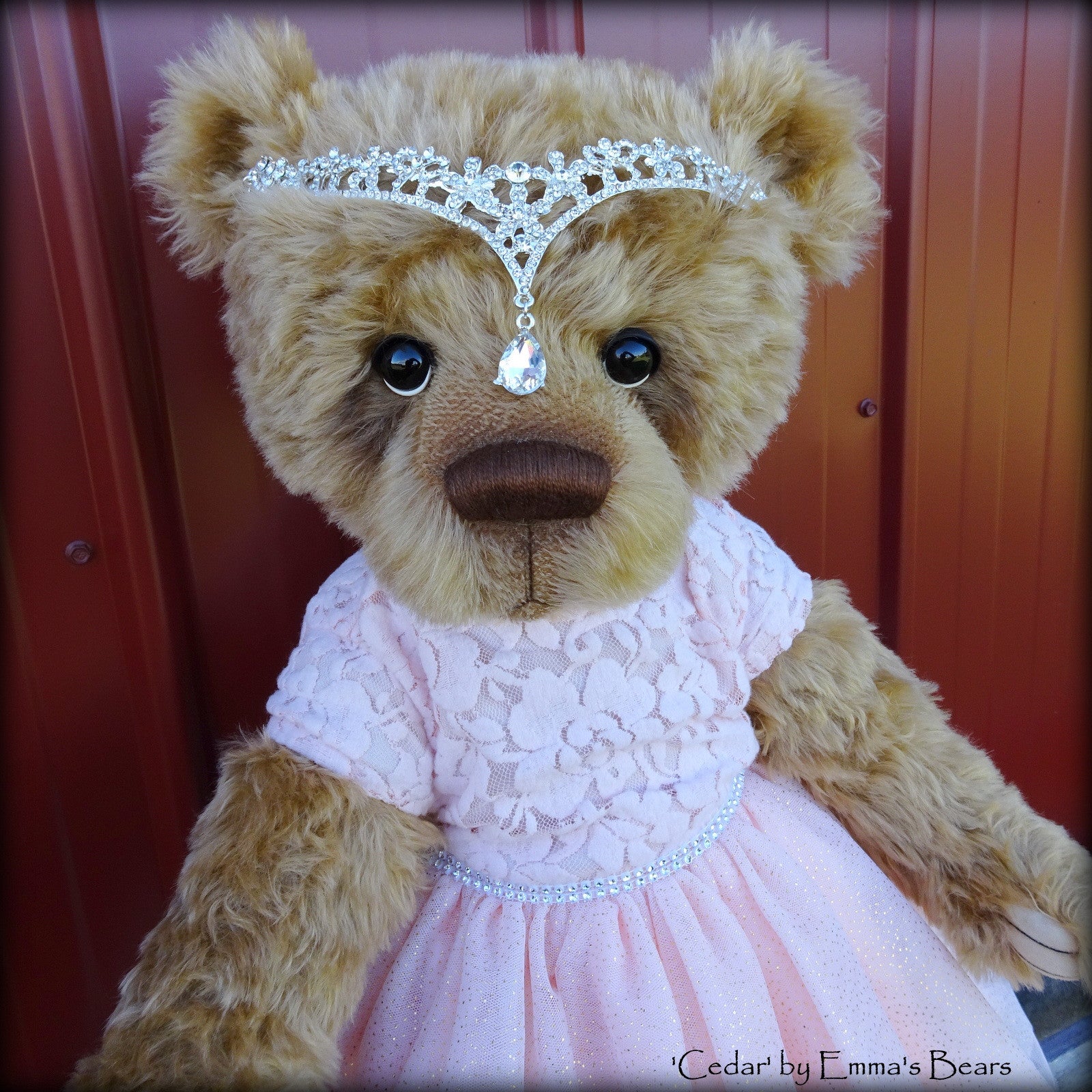 Cedar - 23IN gold mohair bear by Emmas Bears - OOAK