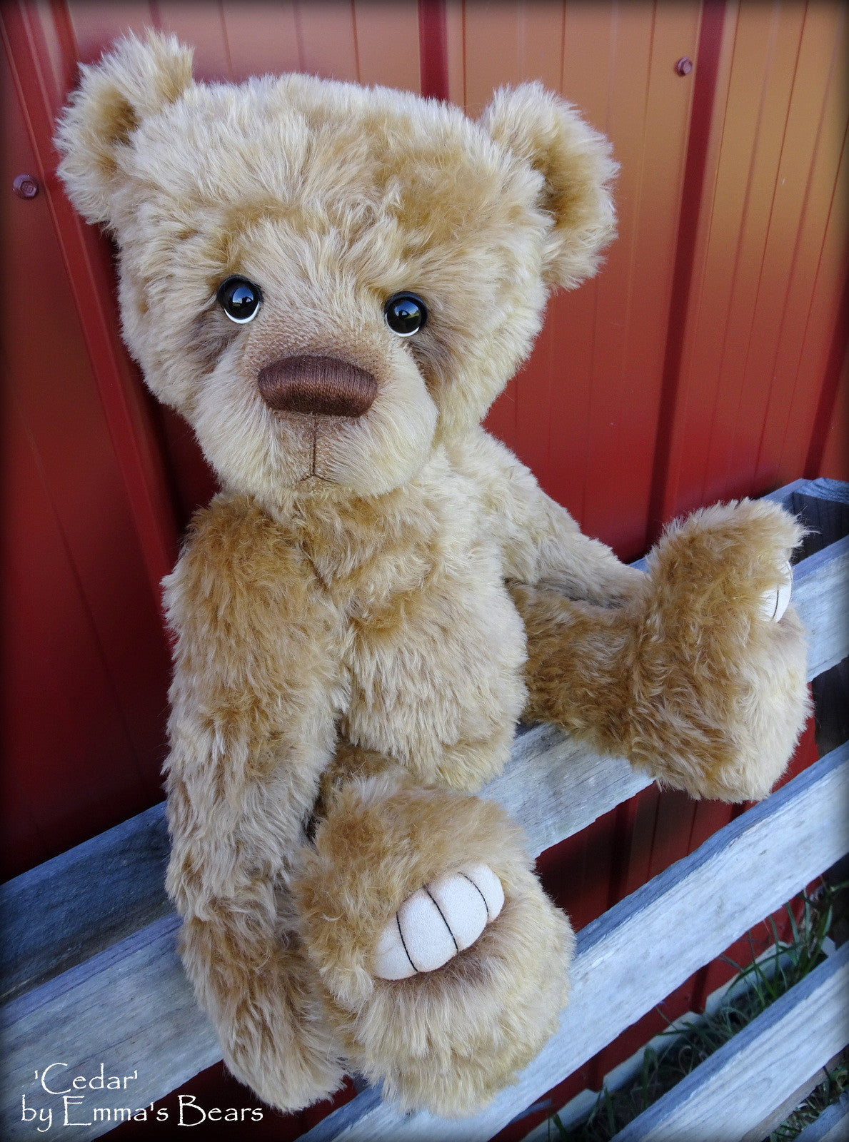 Cedar - 23IN gold mohair bear by Emmas Bears - OOAK