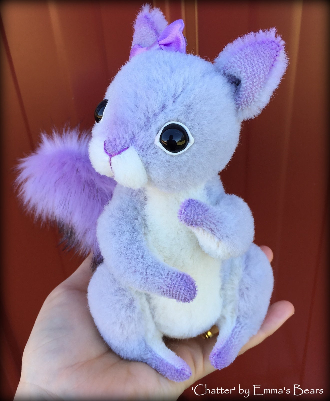 Chatter - 6in Hand-dyed alpaca Artist Squirrel by Emmas Bears - OOAK