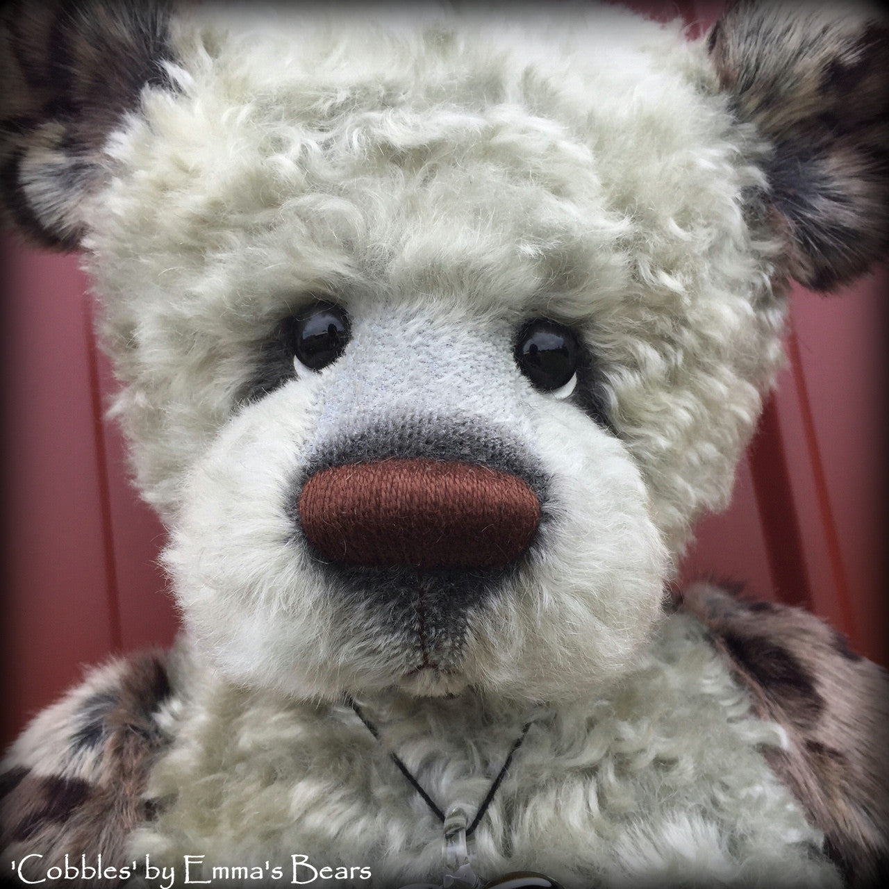 Cobbles - 22IN hand dyed mohair and faux fur bear by Emmas Bears - OOAK