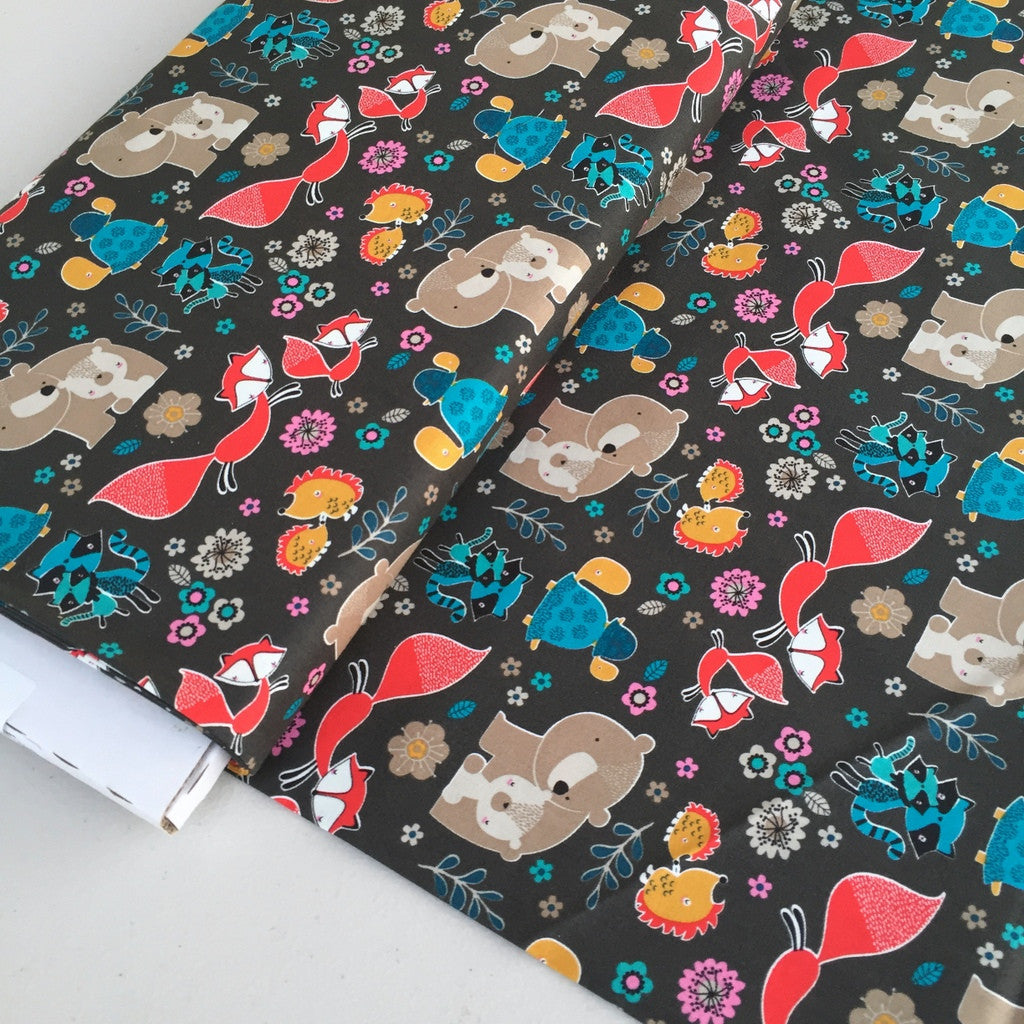 Mama and Me Woodland Creatures Quilters Cotton