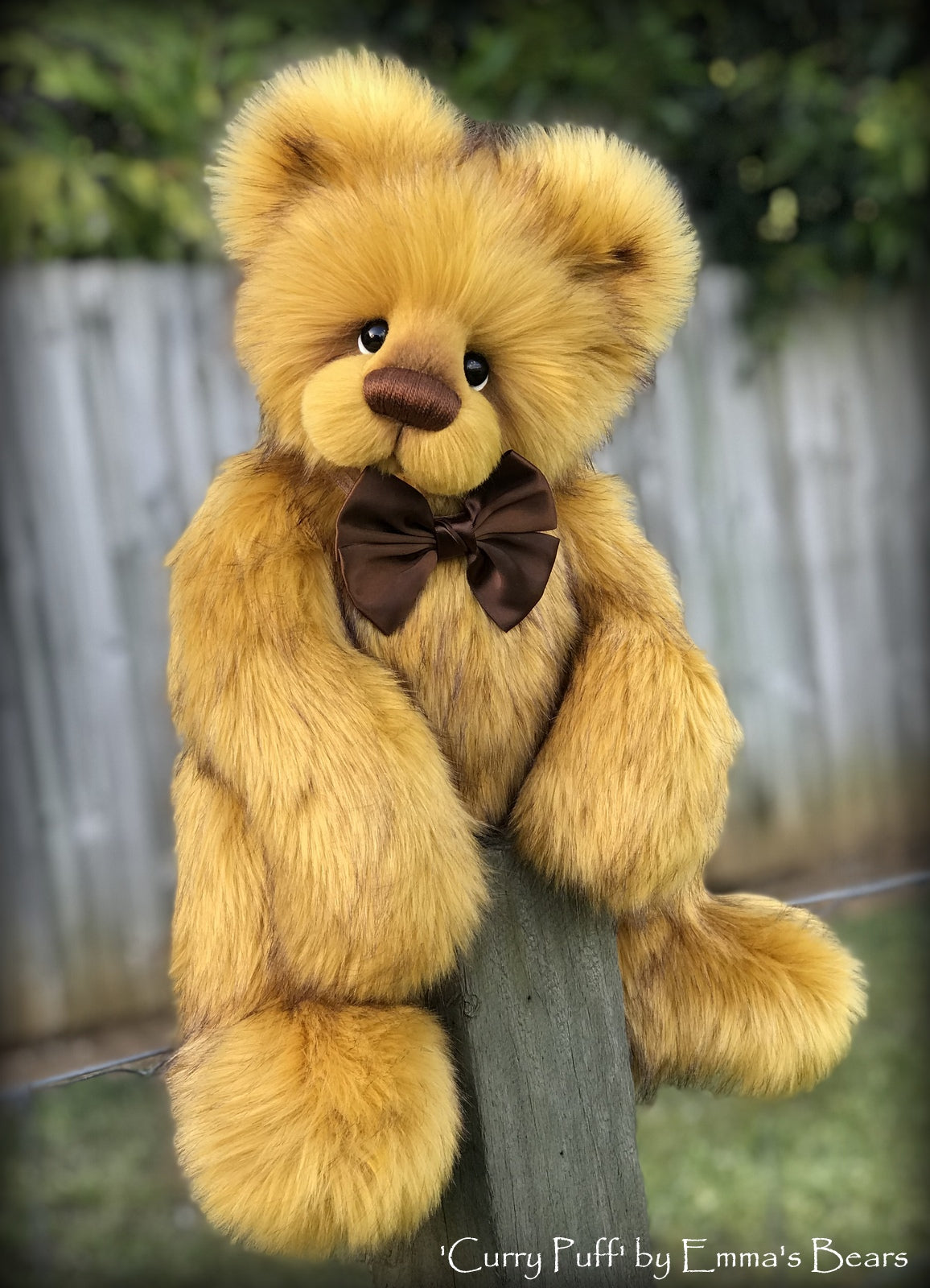 Curry Puff - 21" faux fur bear by Emmas Bears - OOAK