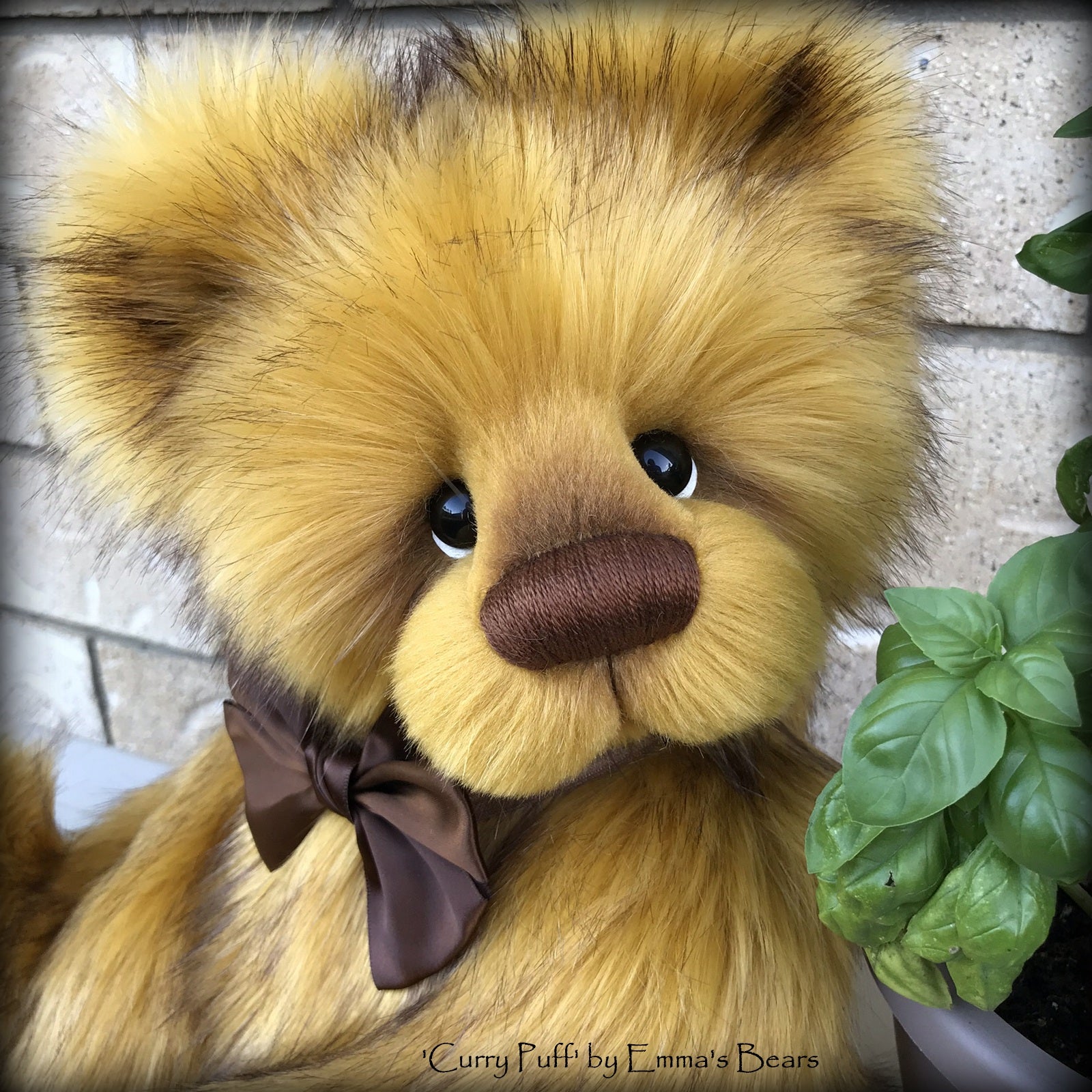 Curry Puff - 21" faux fur bear by Emmas Bears - OOAK