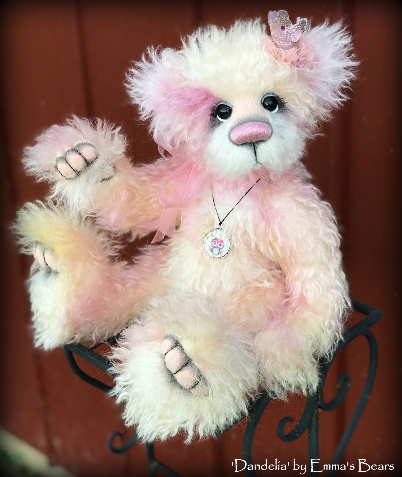 Dandelia - 16" hand-dyed mohair Artist Bear by Emma's Bears - OOAK